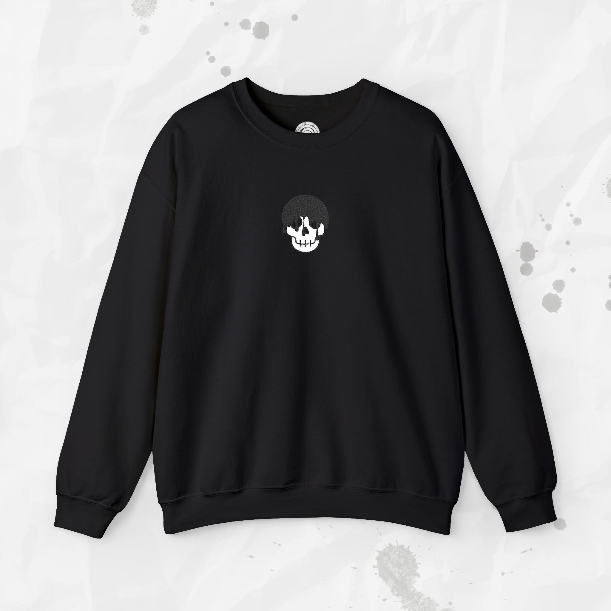 Skull Icon – Embroidered Crewneck Sweatshirt