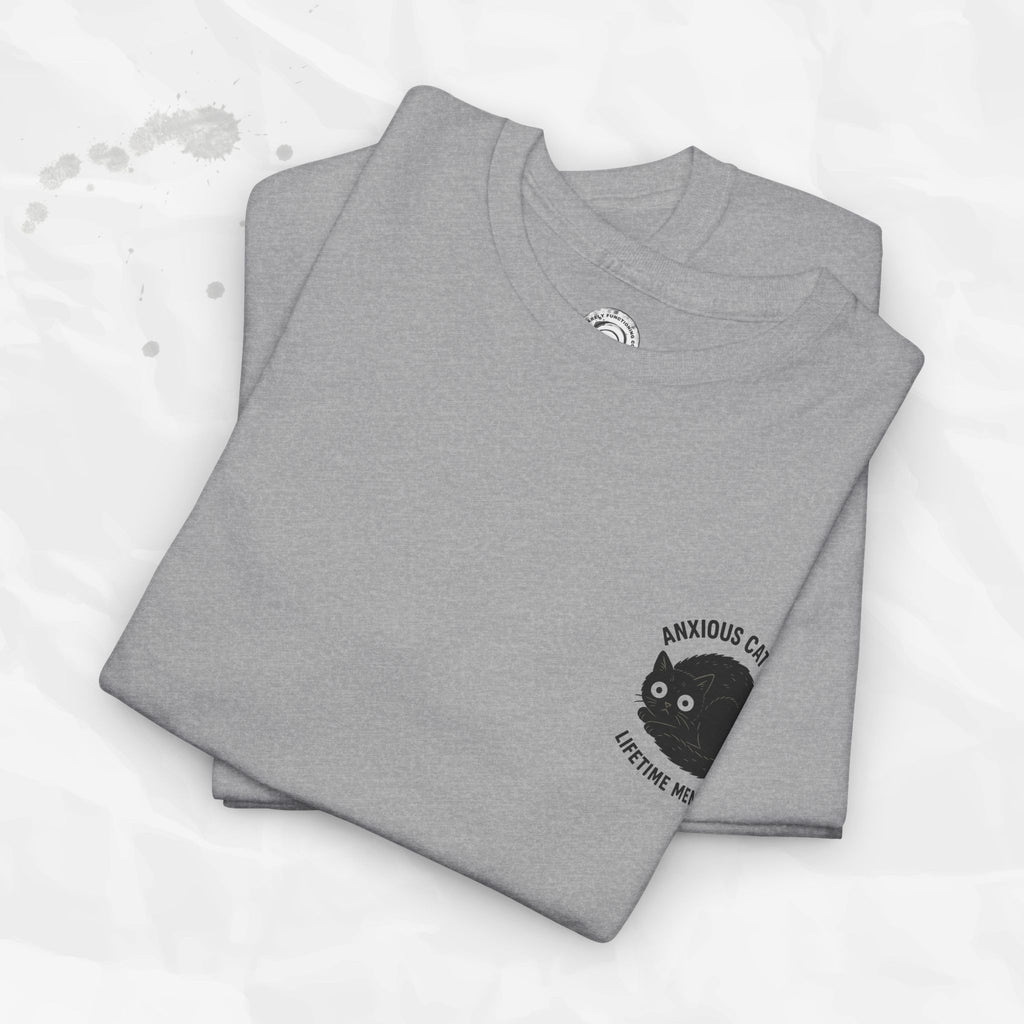 Anxious Cat Club – T-Shirt (Pocket Print)