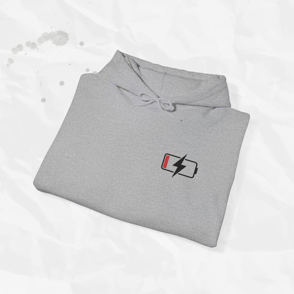 Low Battery – Embroidered Hoodie