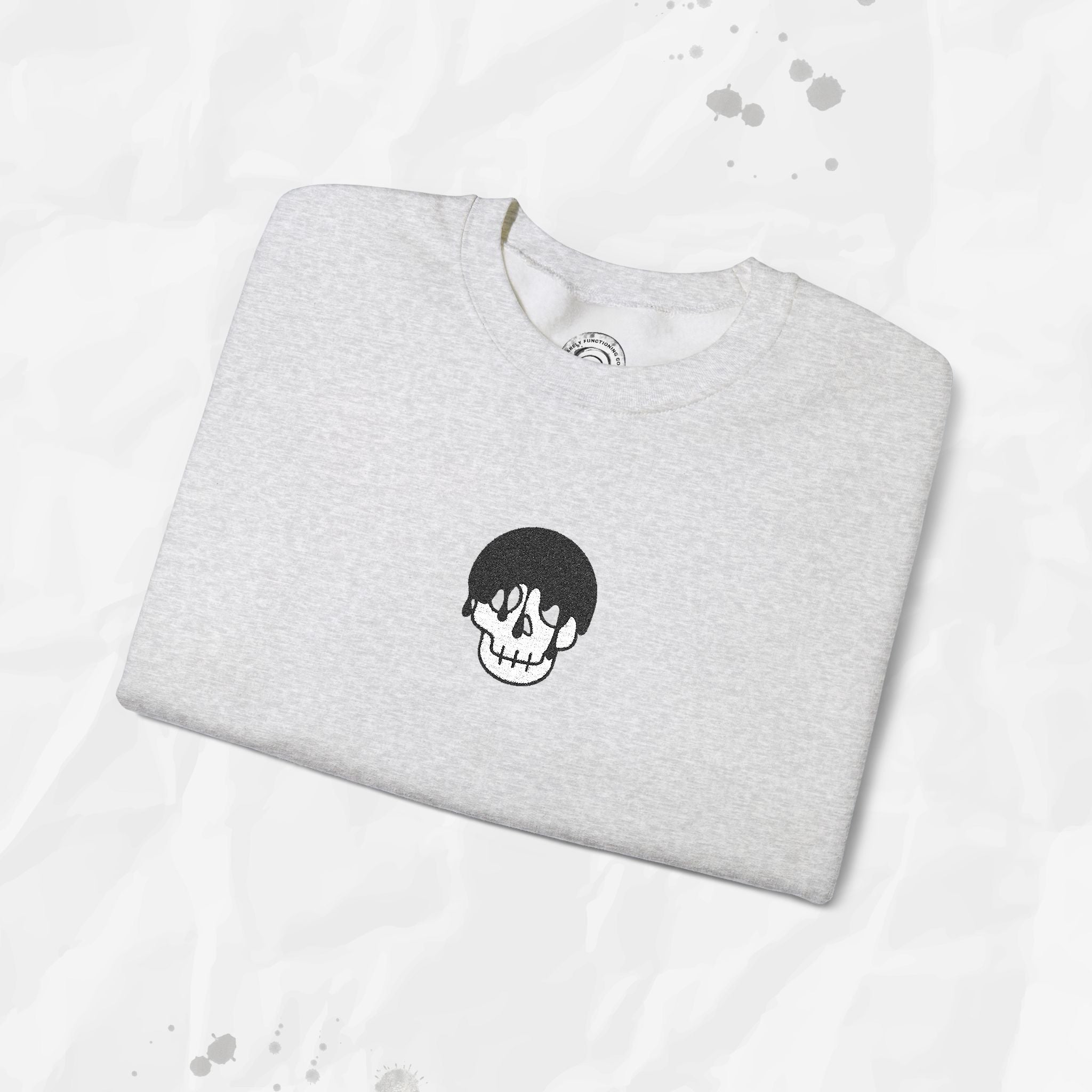 Skull Icon – Embroidered Crewneck Sweatshirt