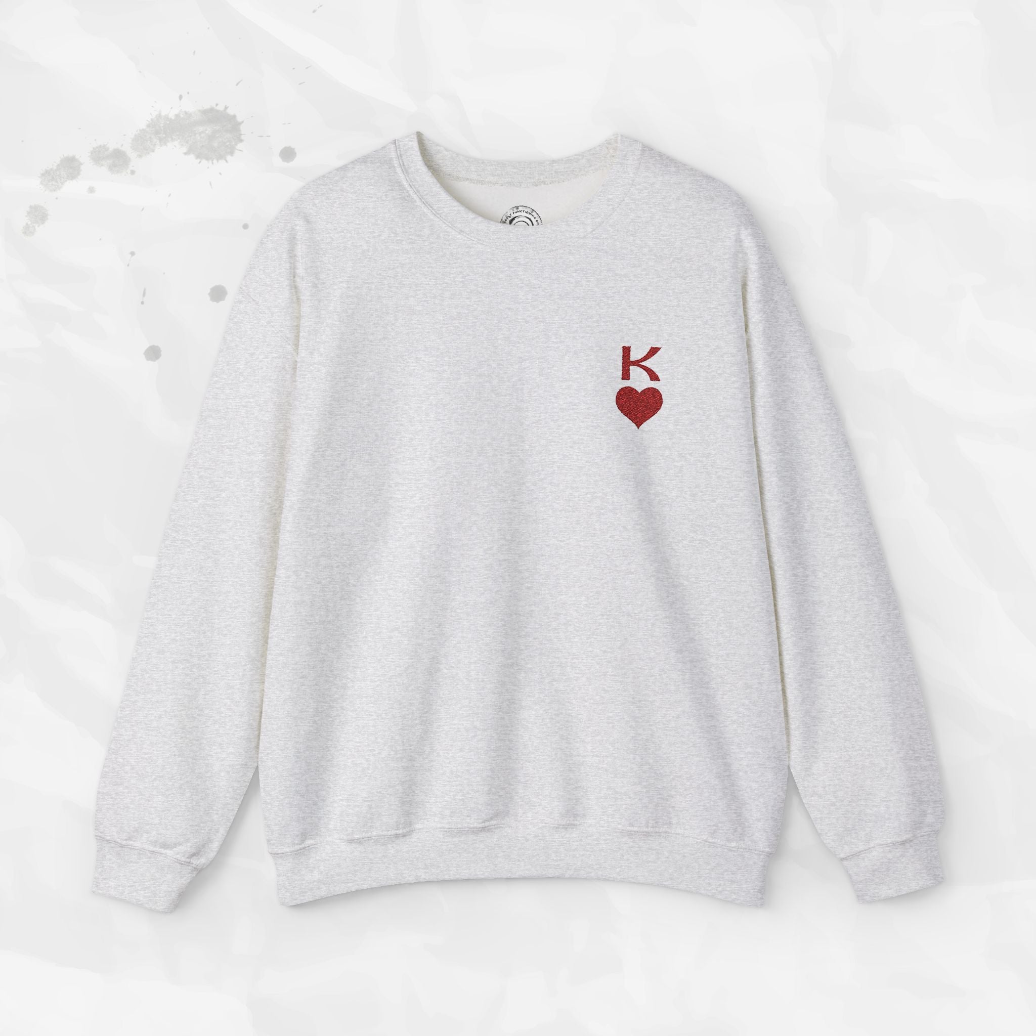 King of Hearts – Embroidered Crewneck Sweatshirt