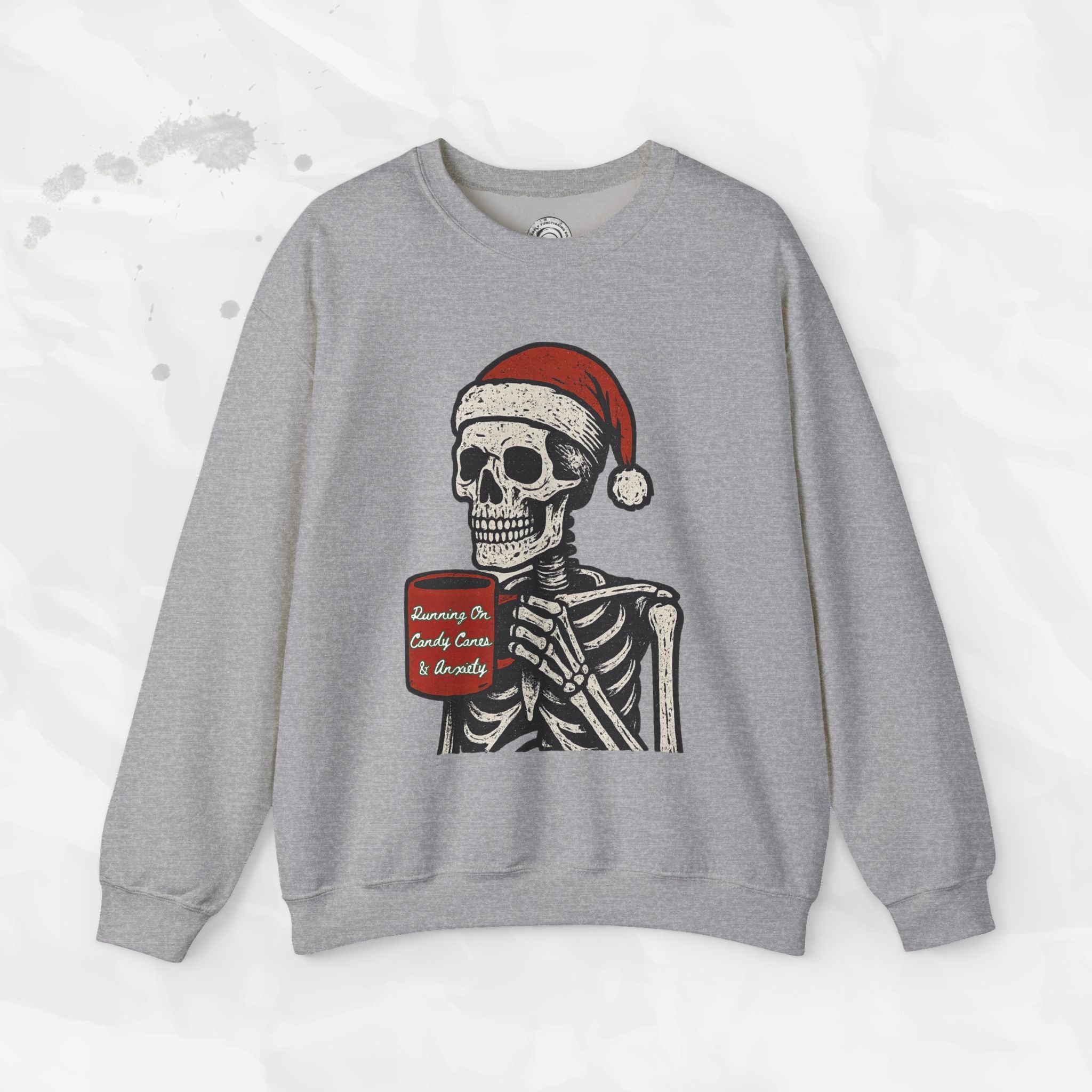 Running on Candy Canes & Anxiety – Crewneck Sweatshirt