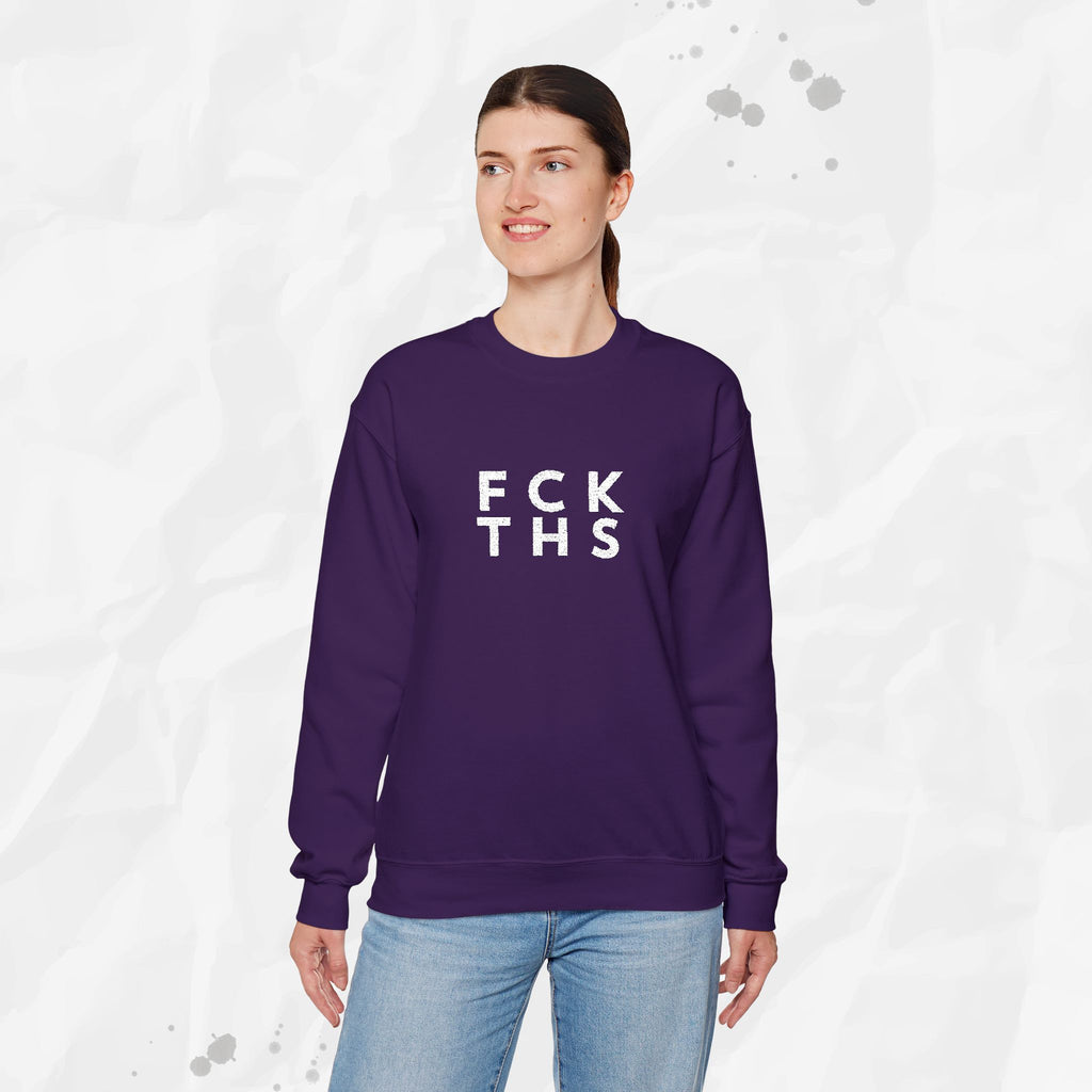 FCK THS – Embroidered Crewneck Sweatshirt