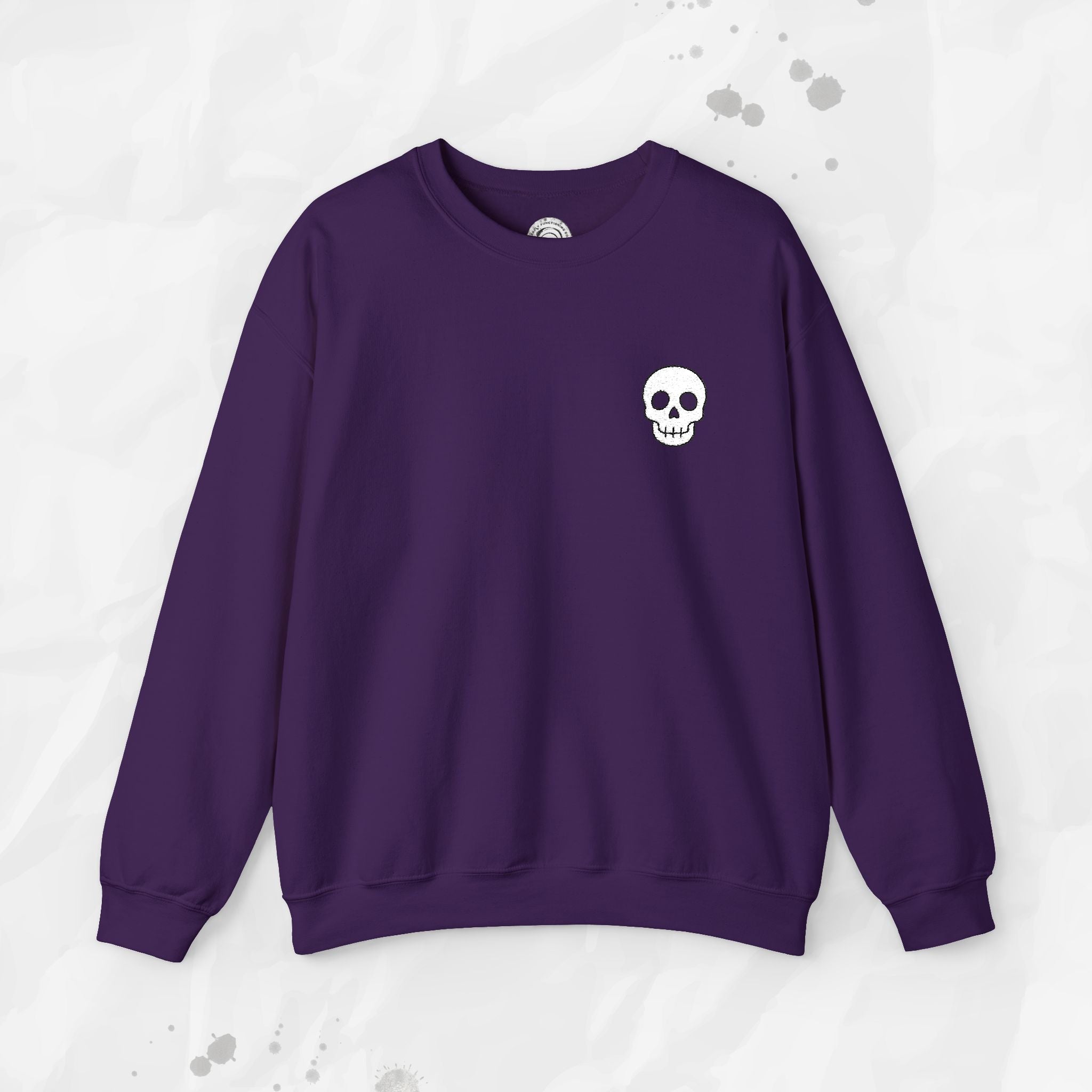 Skull Icon – Embroidered Crewneck Sweatshirt