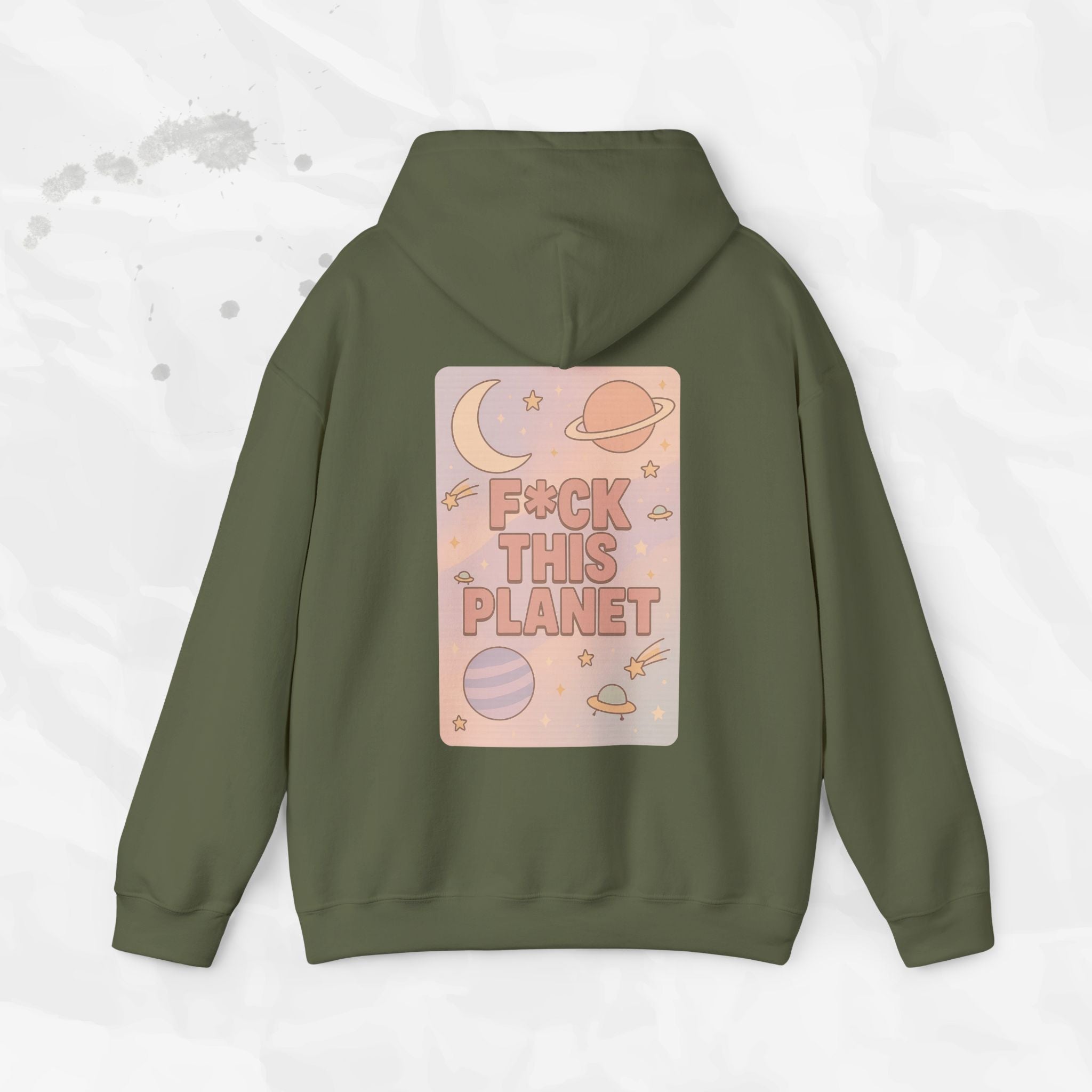 F*ck This Planet - Hoodie | Pastel Space Back Print