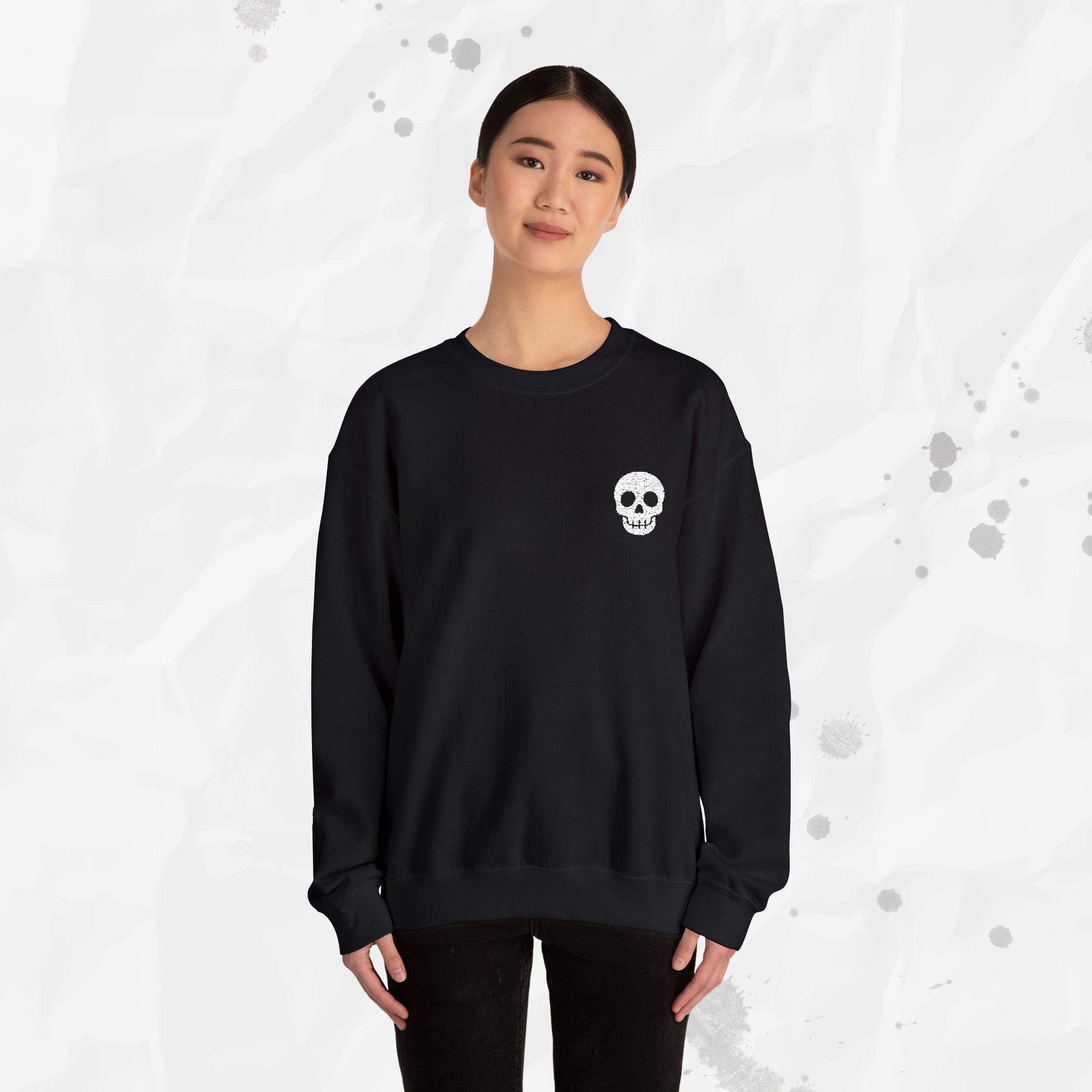 Skull Icon – Embroidered Crewneck Sweatshirt