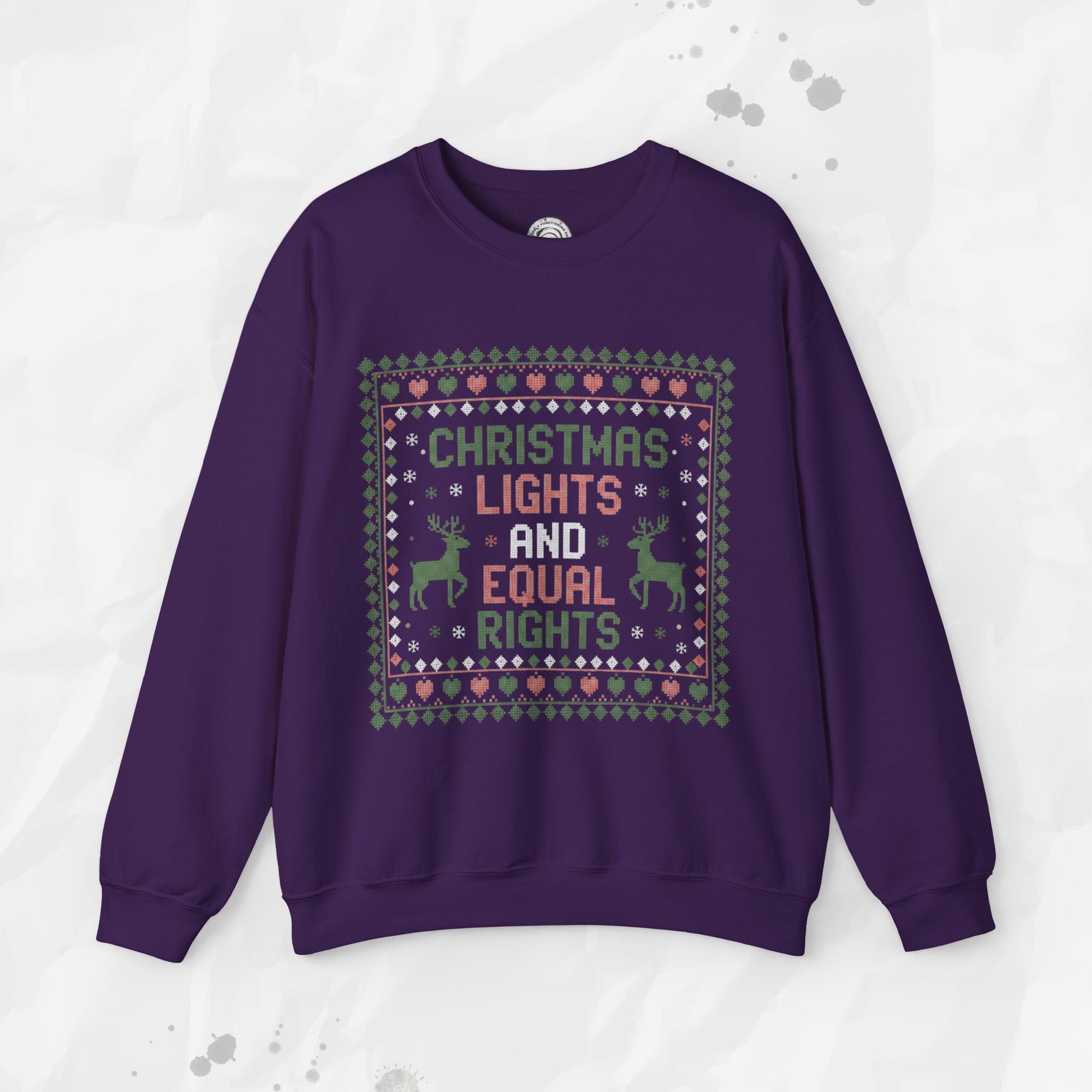 Christmas Lights and Equal Rights – Crewneck Sweatshirt
