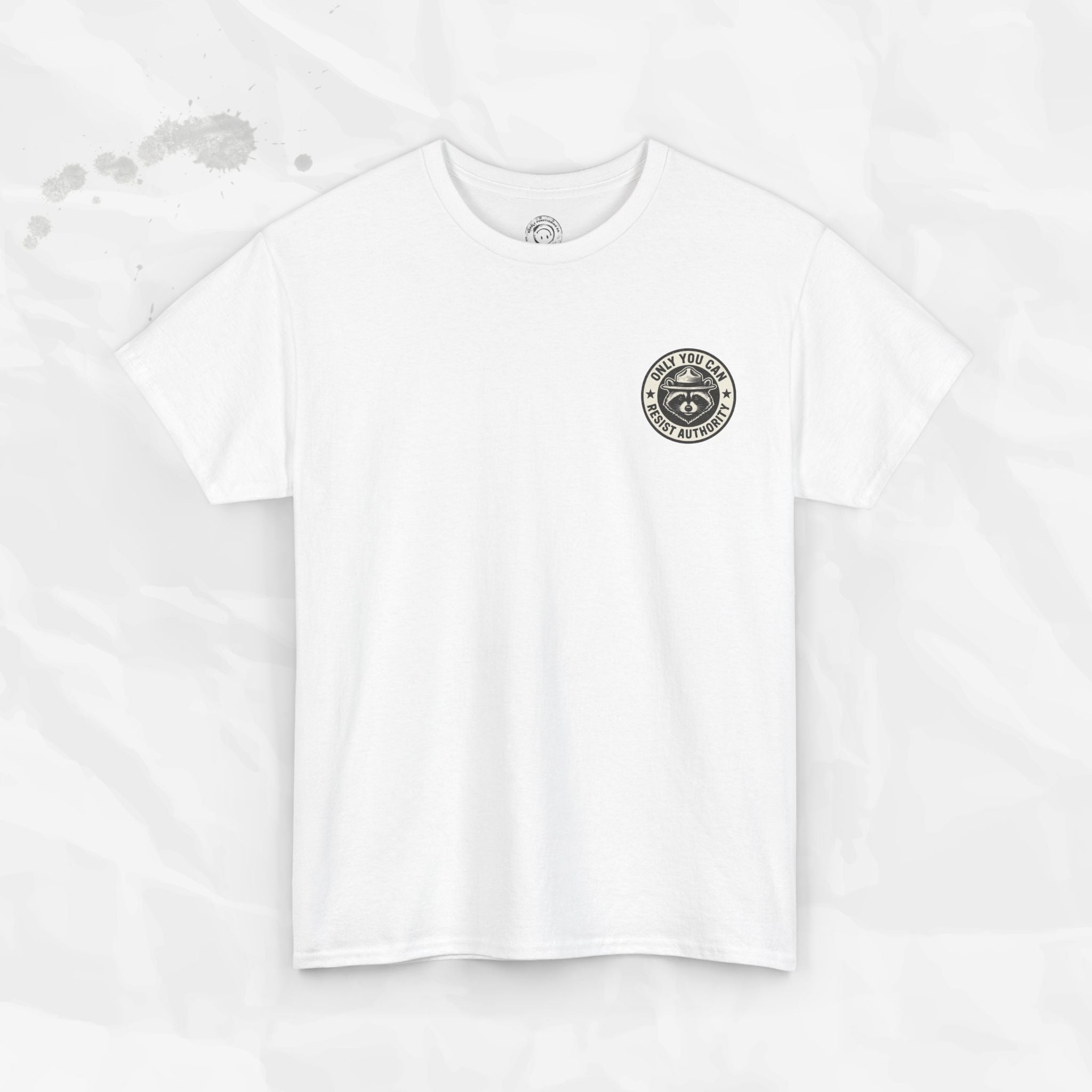Only You Can Resist Authority – T-Shirt (Pocket Print)