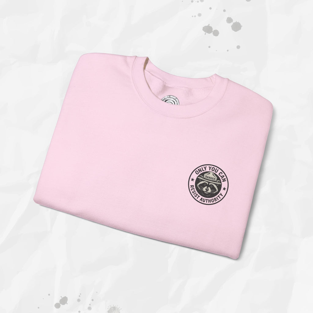 Only You Can Resist Authority – Crewneck Sweatshirt (Pocket Print)