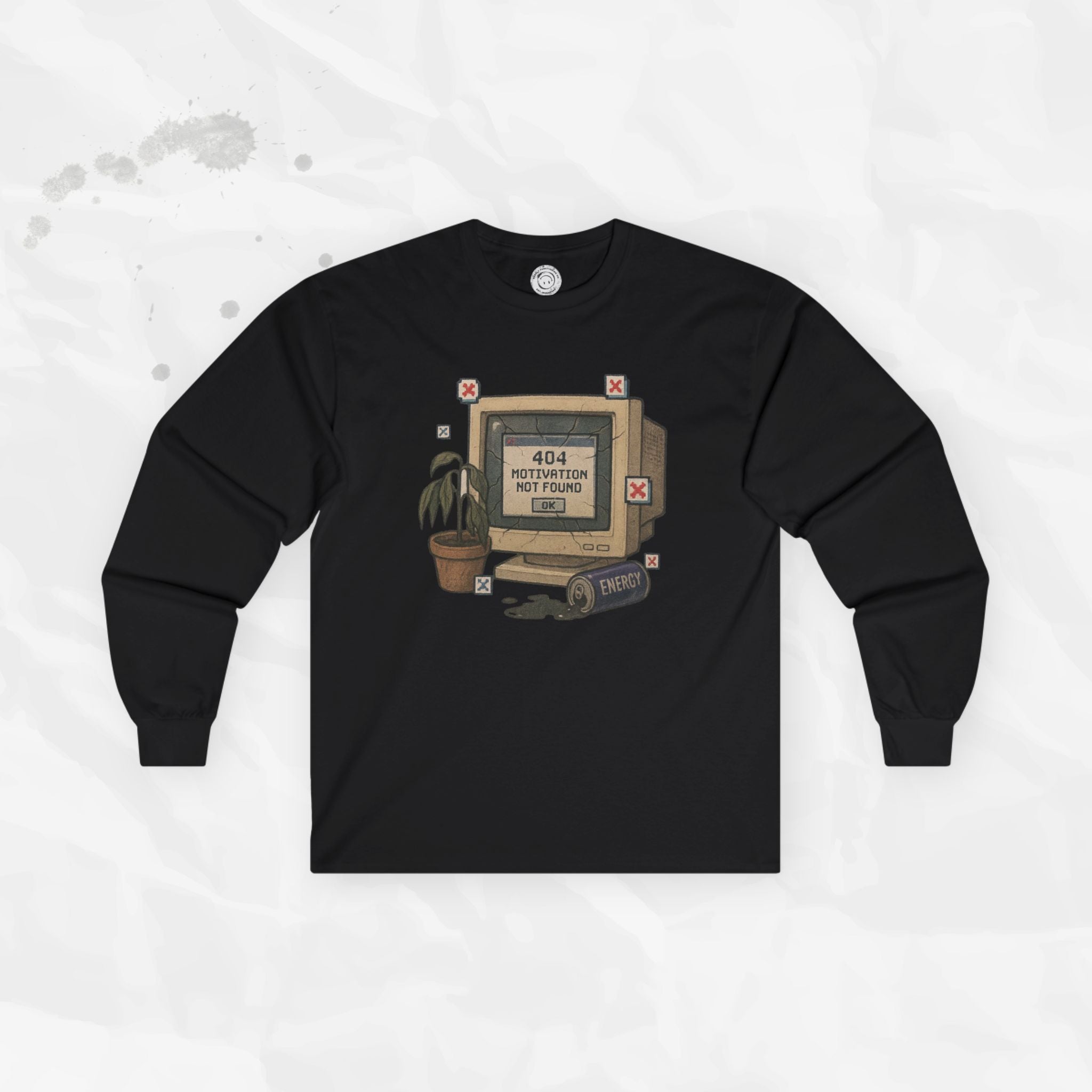 404: Motivation Not Found - Long Sleeve T-Shirt