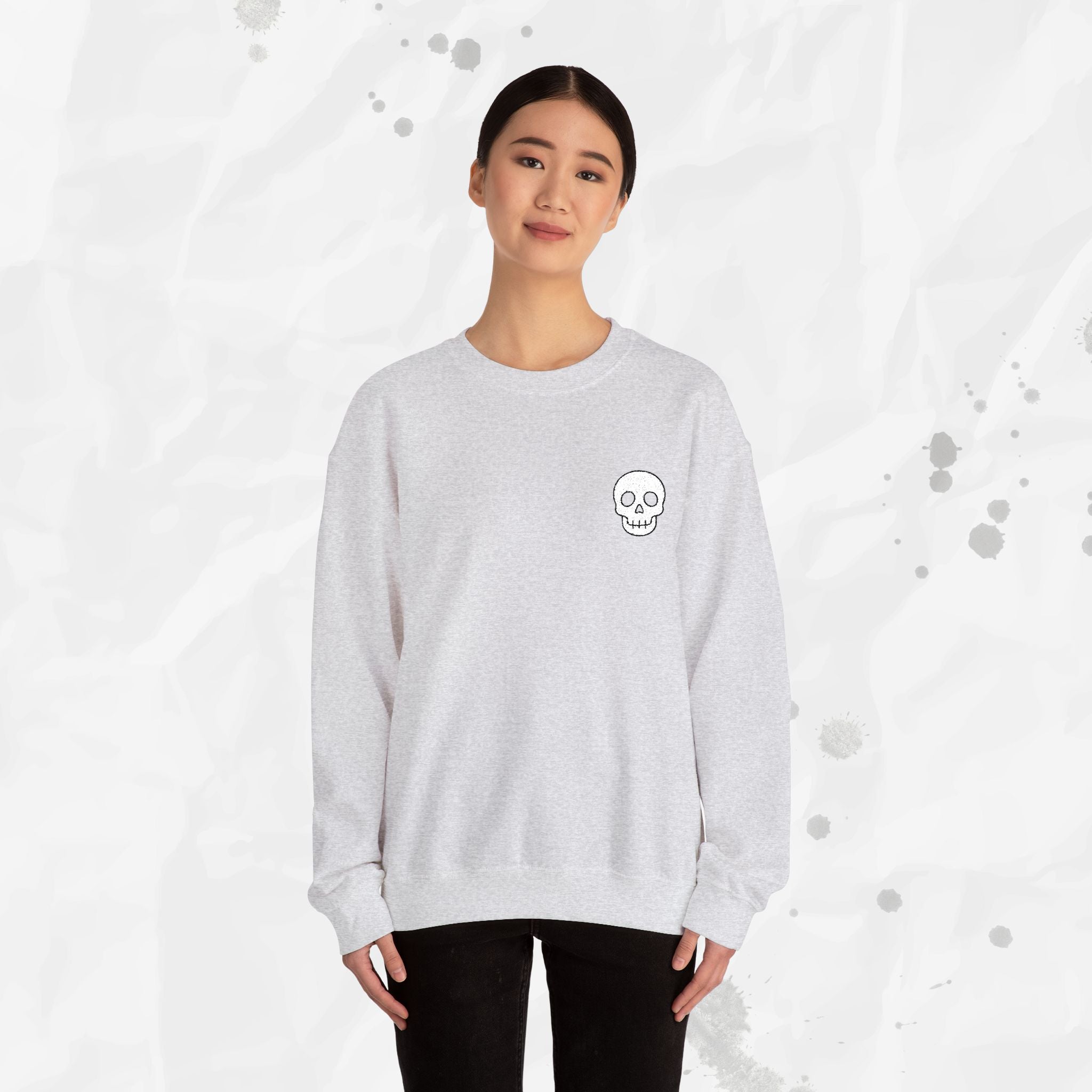 Skull Icon – Embroidered Crewneck Sweatshirt