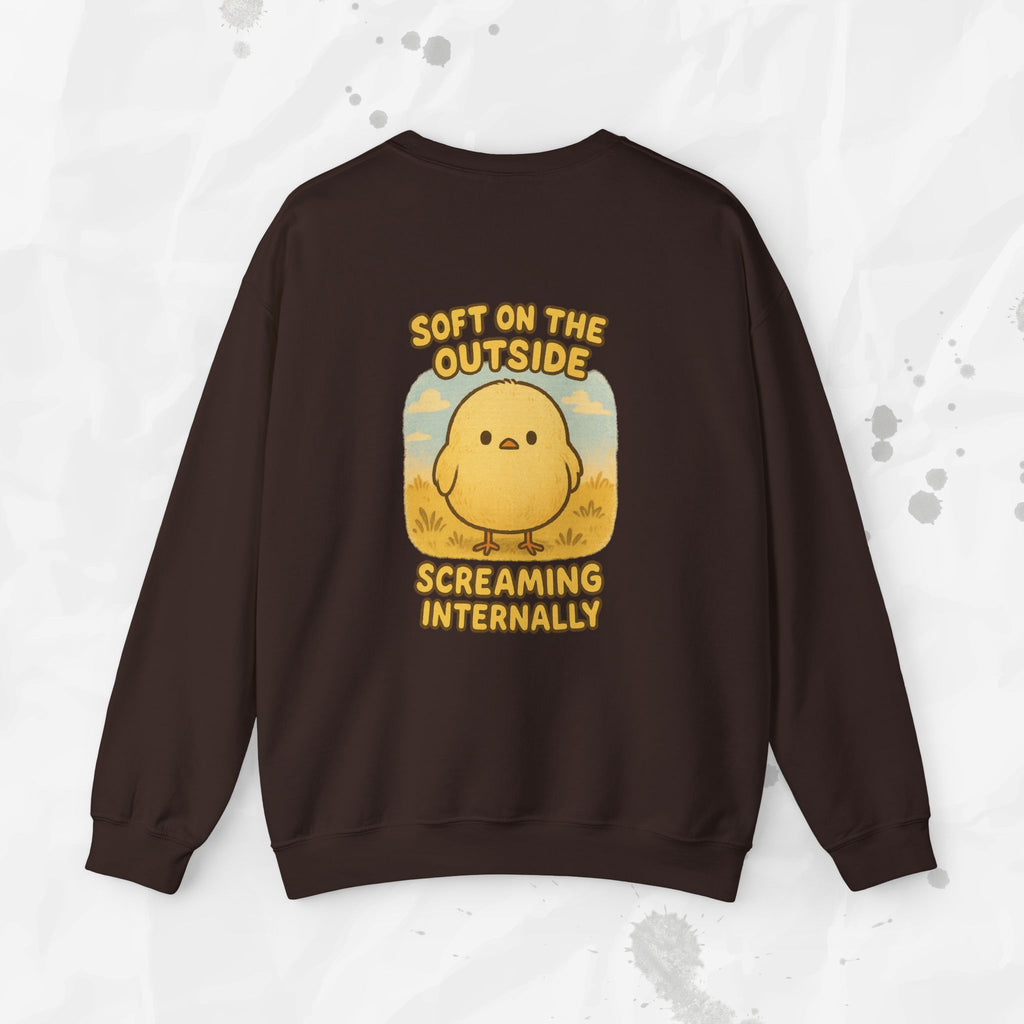 Soft on the Outside Screaming Internally - Crewneck Sweatshirt