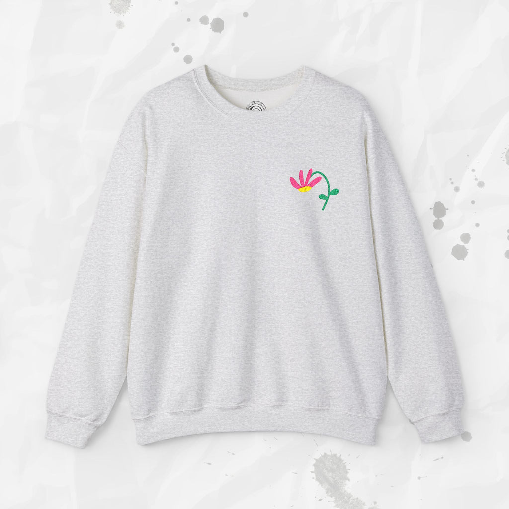 Bloom - Sweat-shirt à col rond brodé