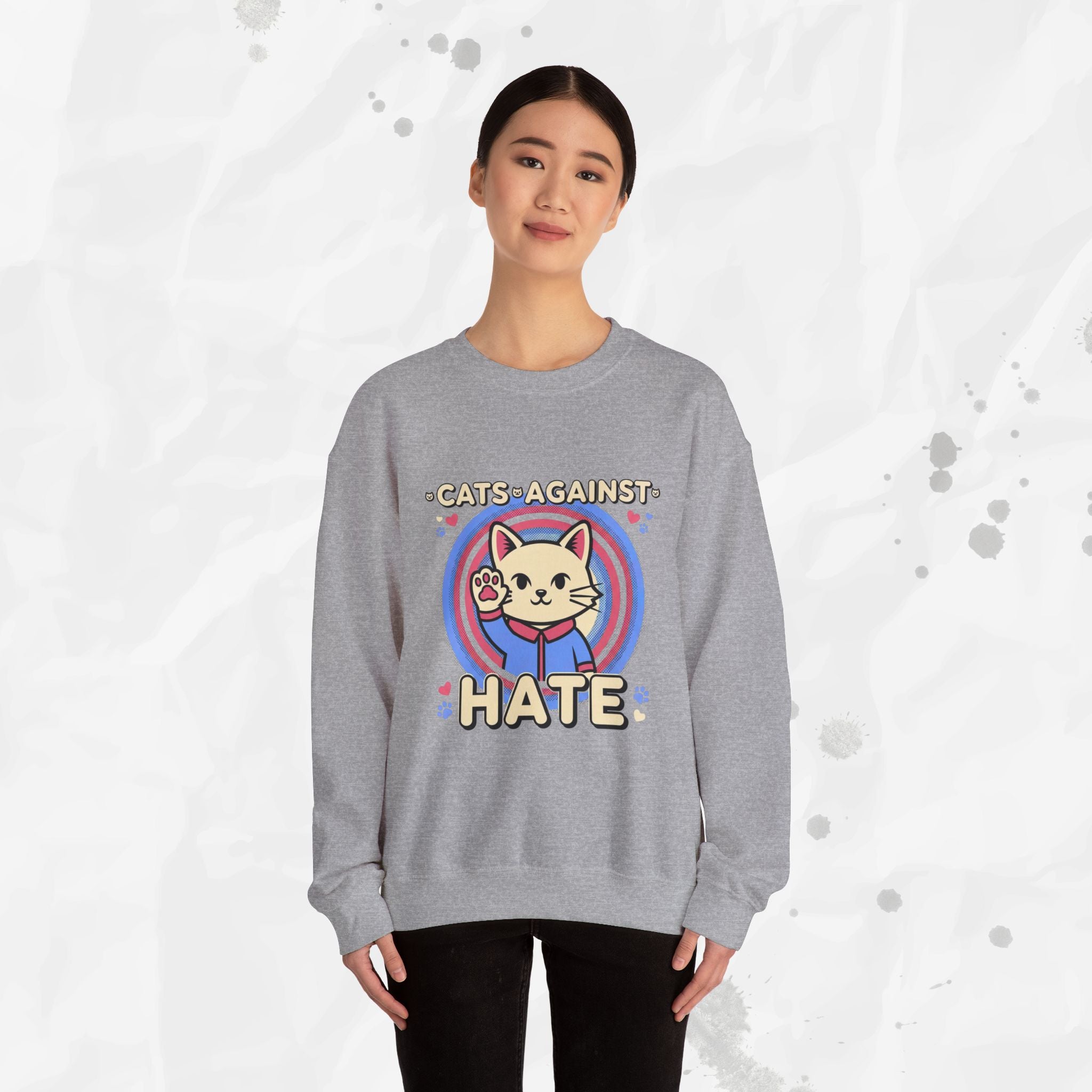 Cats Against Hate – Crewneck Sweatshirt