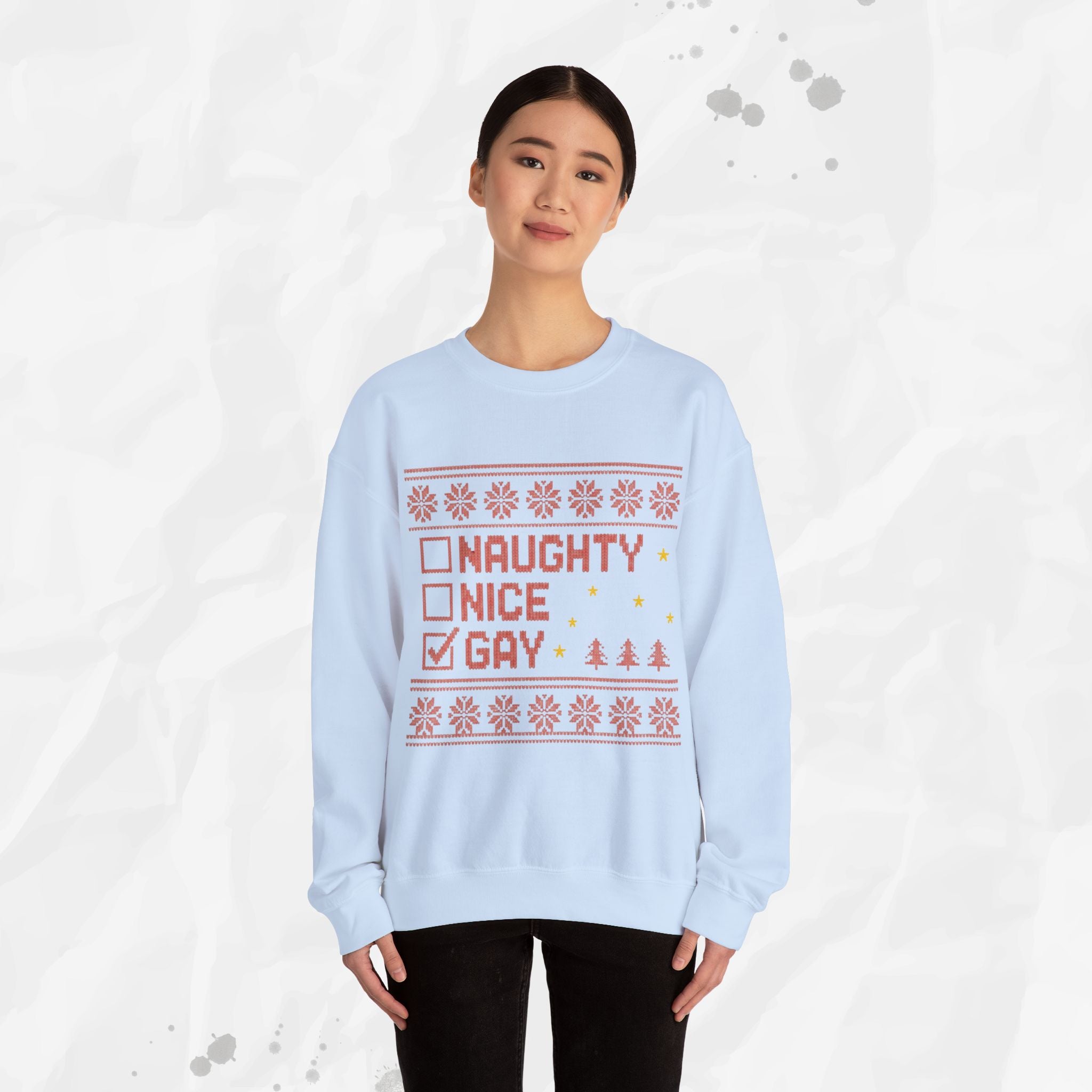 Naughty, Nice, Gay – Crewneck Sweatshirt