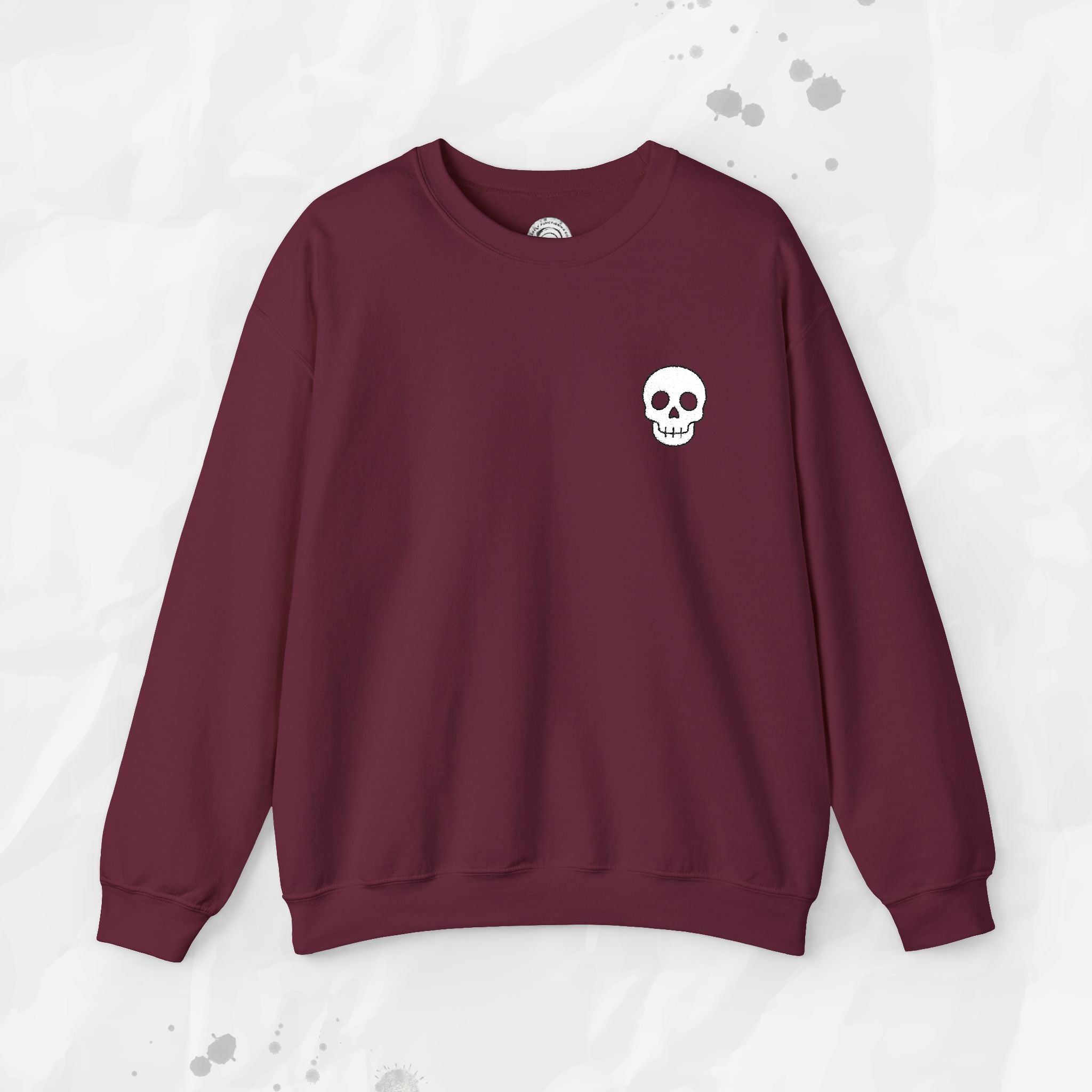 Skull Icon – Embroidered Crewneck Sweatshirt