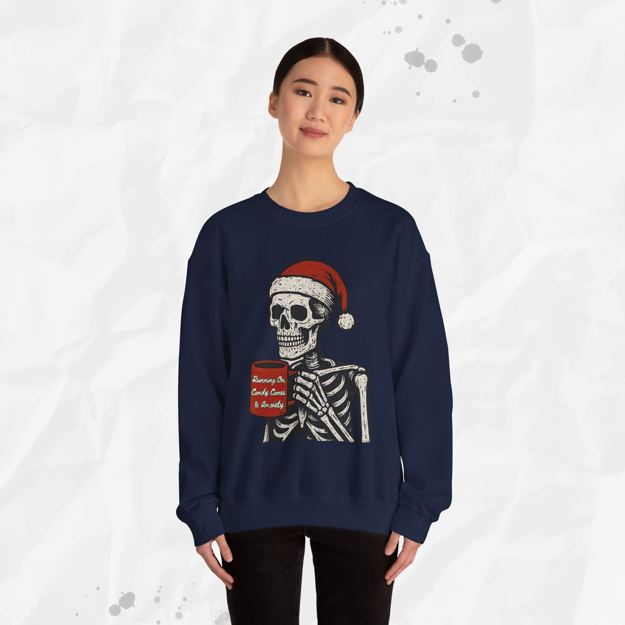 Running on Candy Canes & Anxiety – Crewneck Sweatshirt