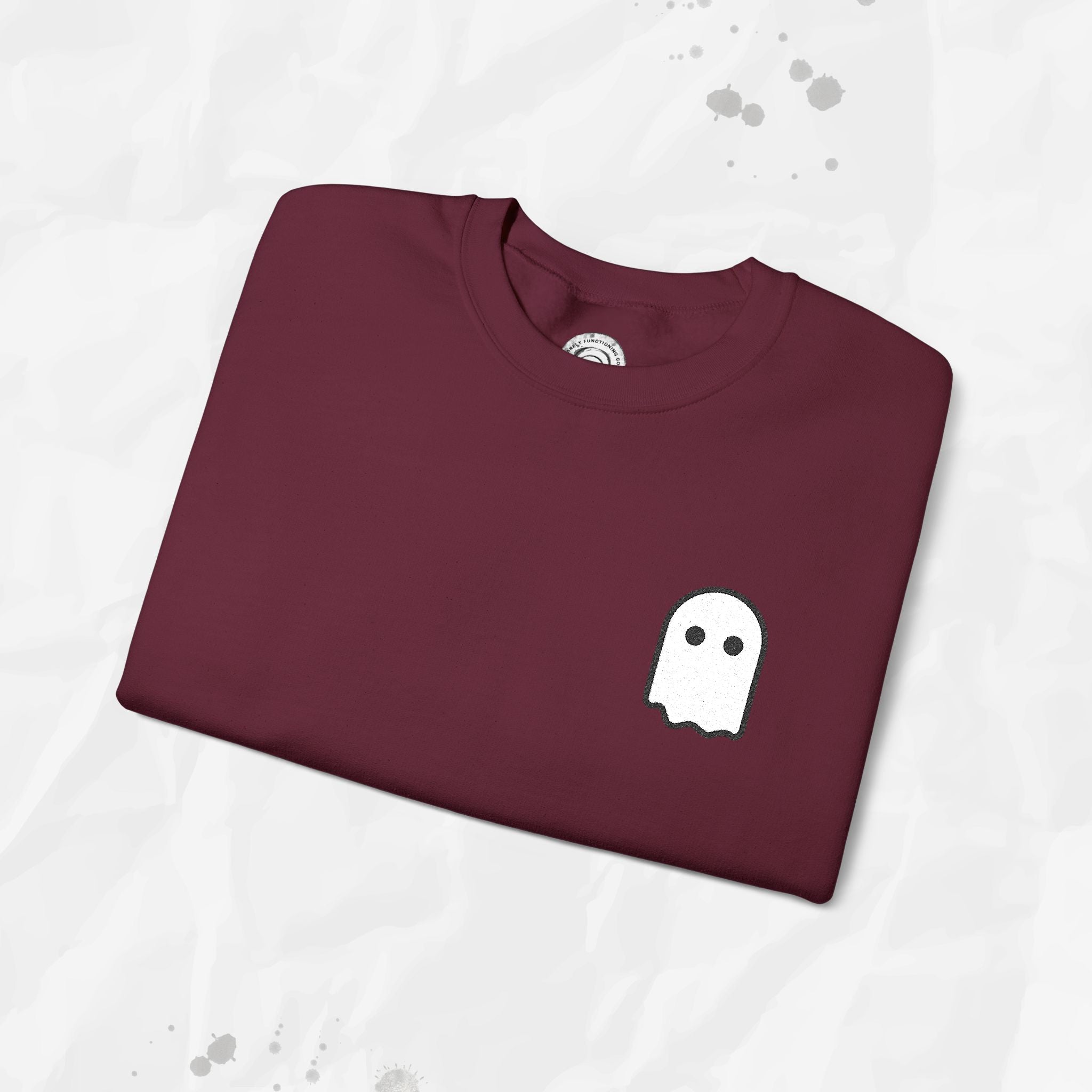 Ghost Icon – Embroidered Crewneck Sweatshirt