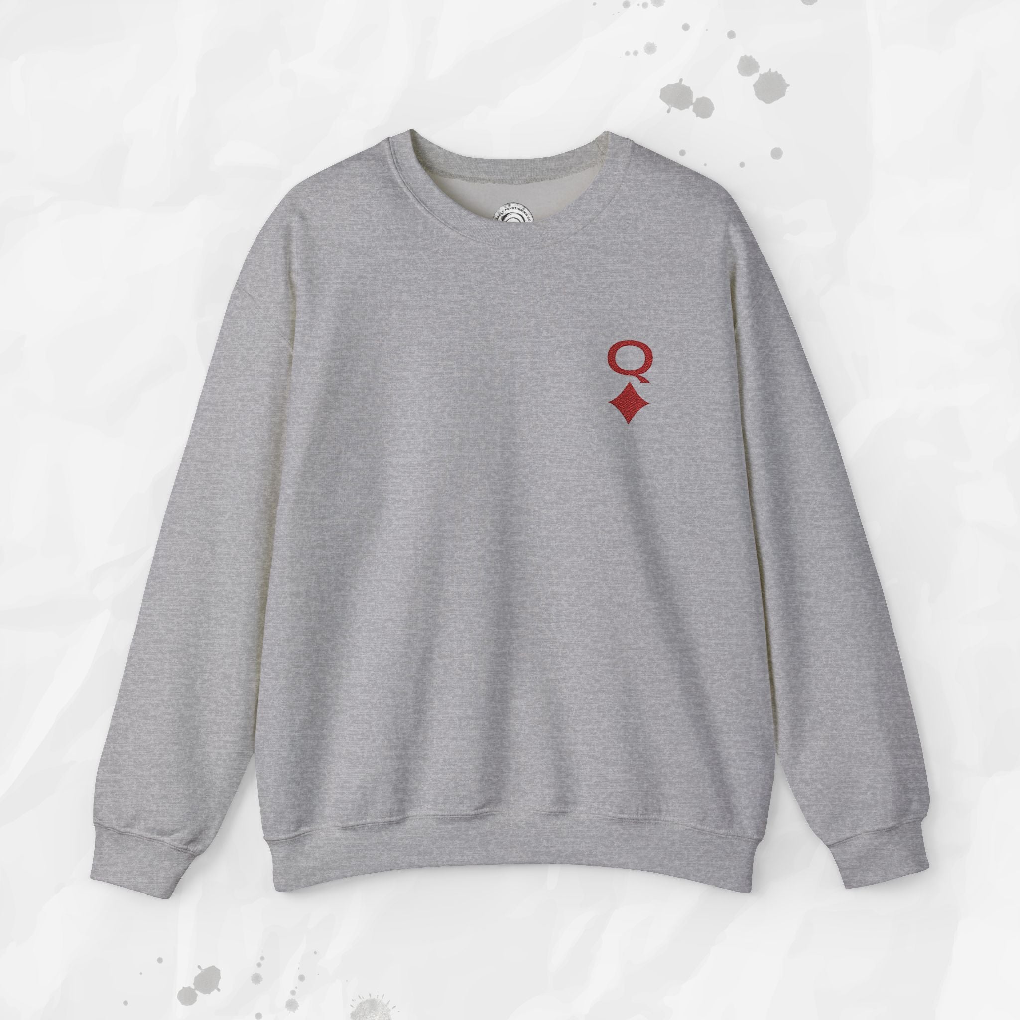 Queen of Diamonds – Embroidered Crewneck Sweatshirt