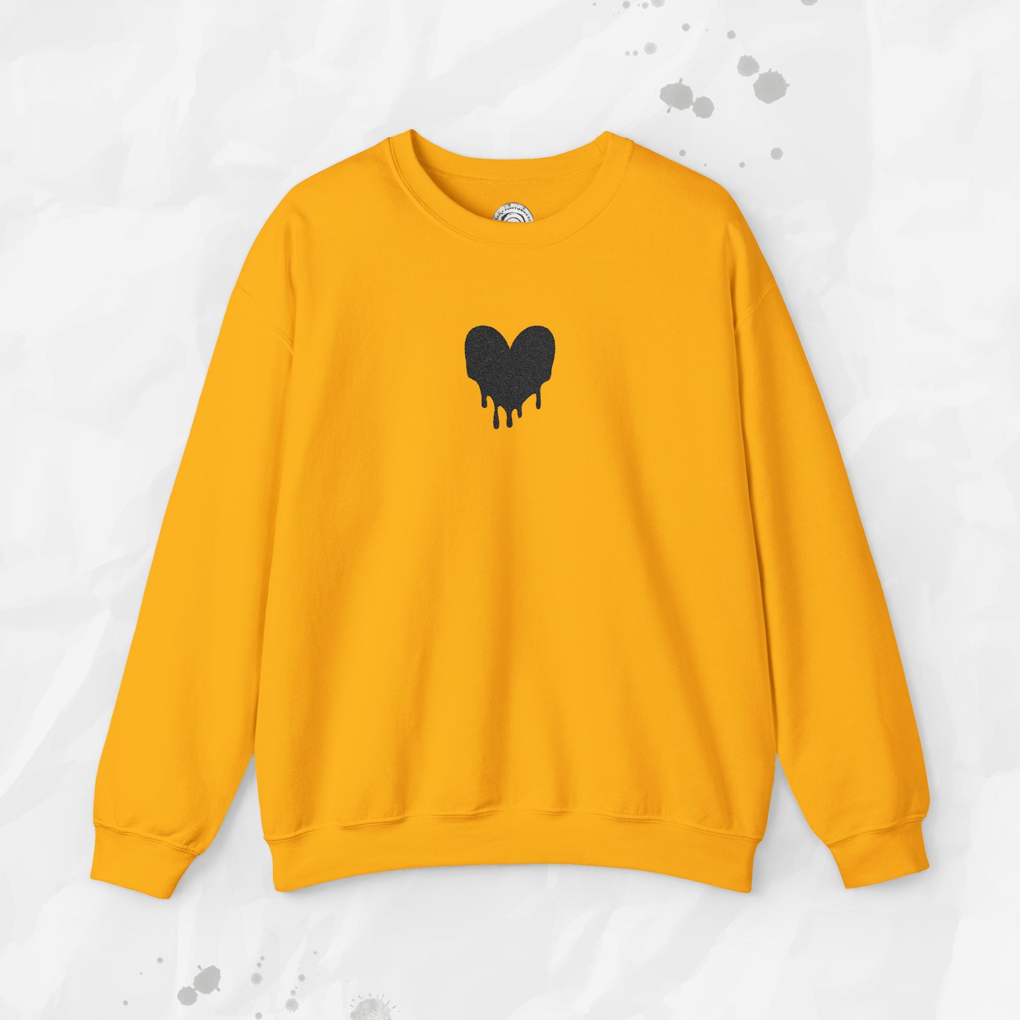 Dripping Heart - Embroidered Crewneck Sweatshirt