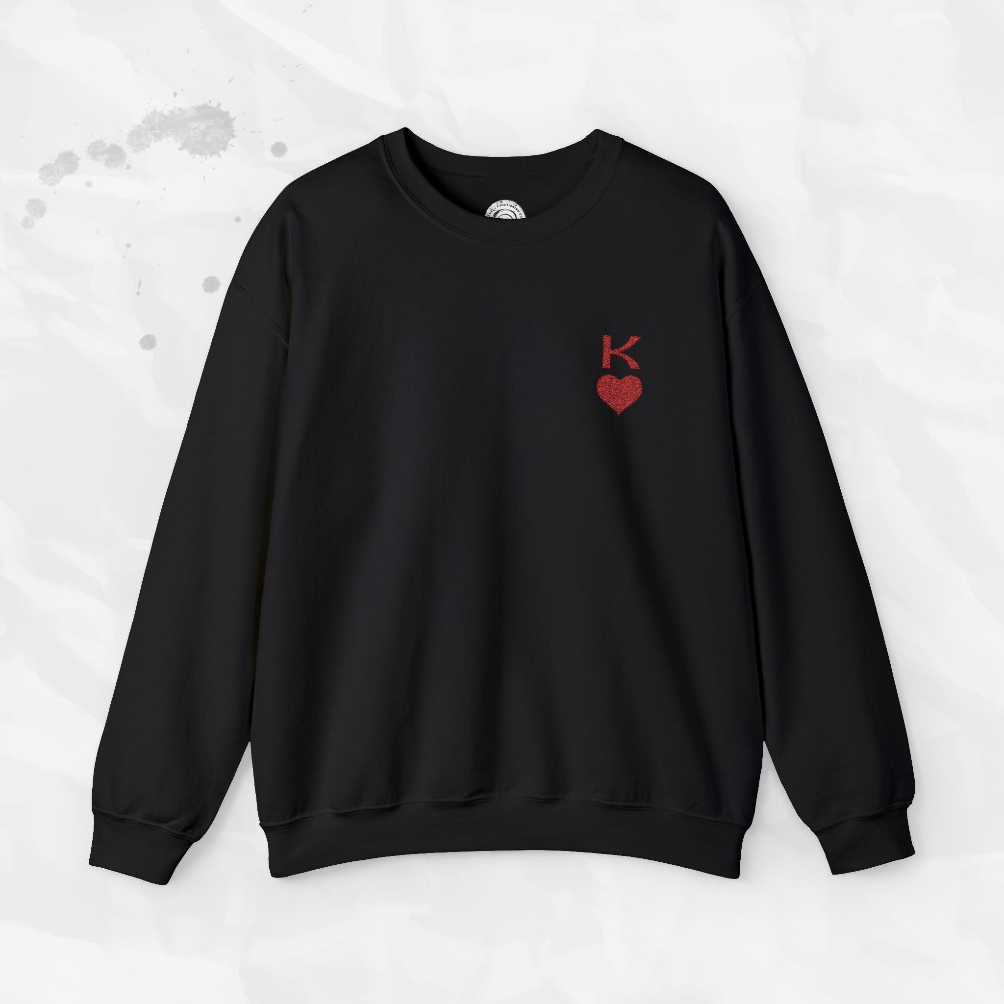 King of Hearts – Embroidered Crewneck Sweatshirt
