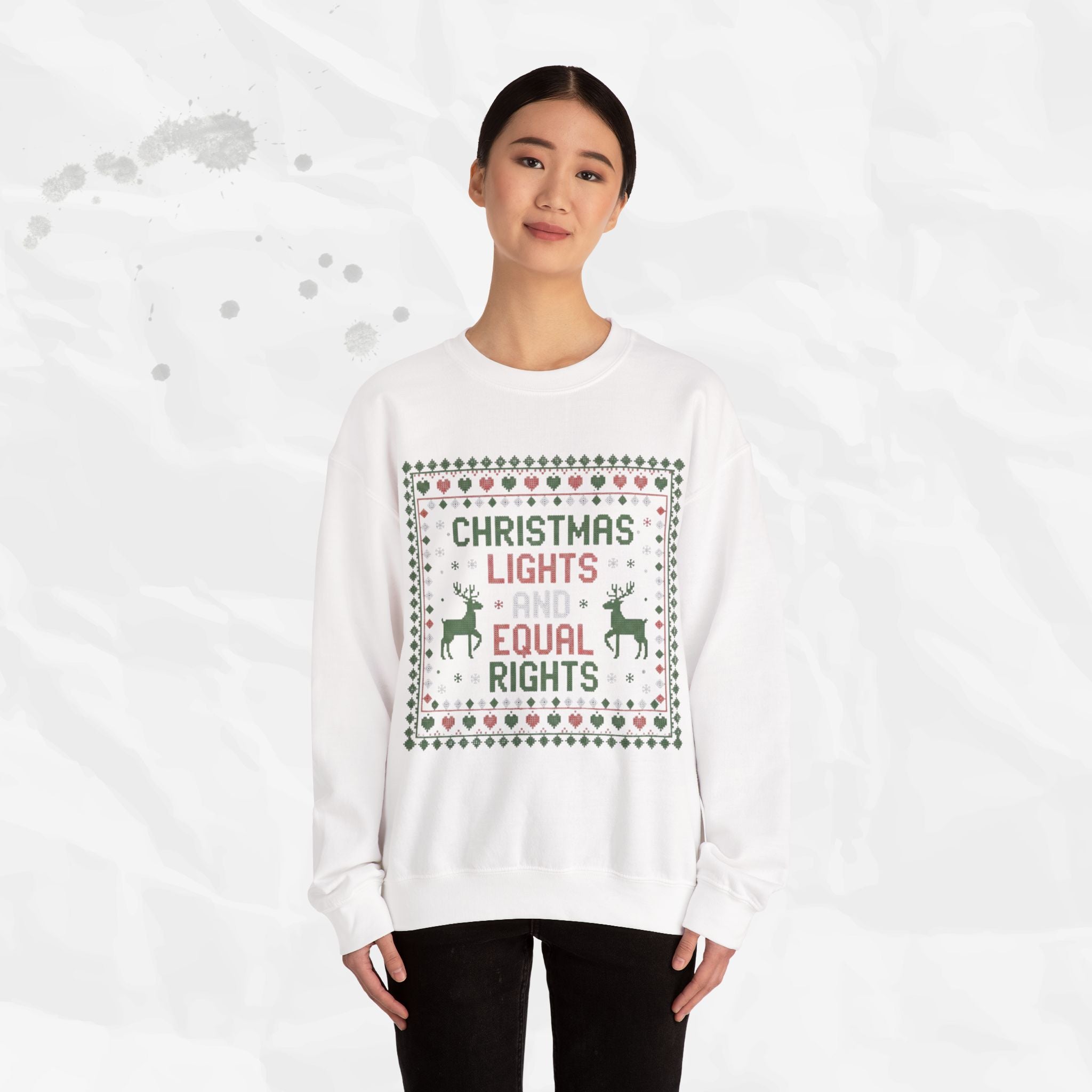 Christmas Lights and Equal Rights – Crewneck Sweatshirt