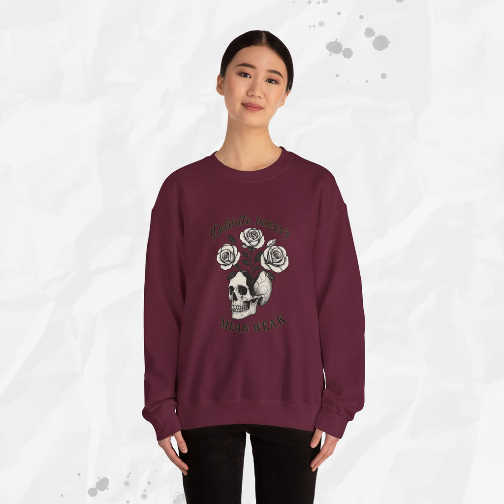 Delicate Doesnt Mean Weak - Crewneck Sweatshirt