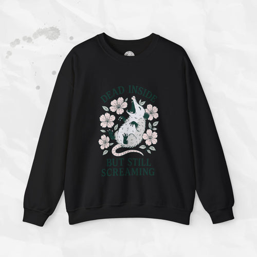 Mort à l'intérieur mais toujours en train de hurler – Sweat-shirt à col rond