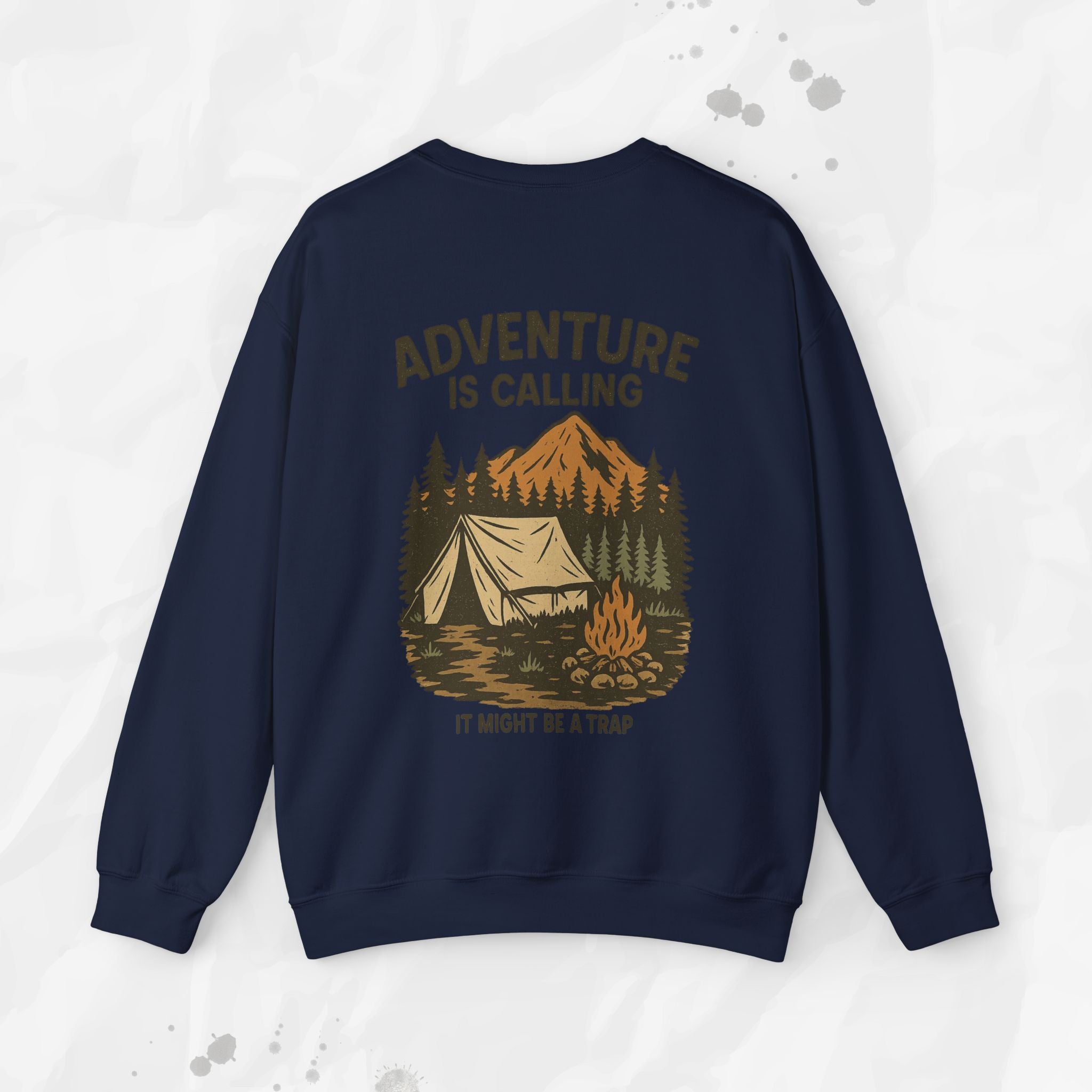 Adventure Is Calling (It Might Be a Trap) – Crewneck Sweatshirt