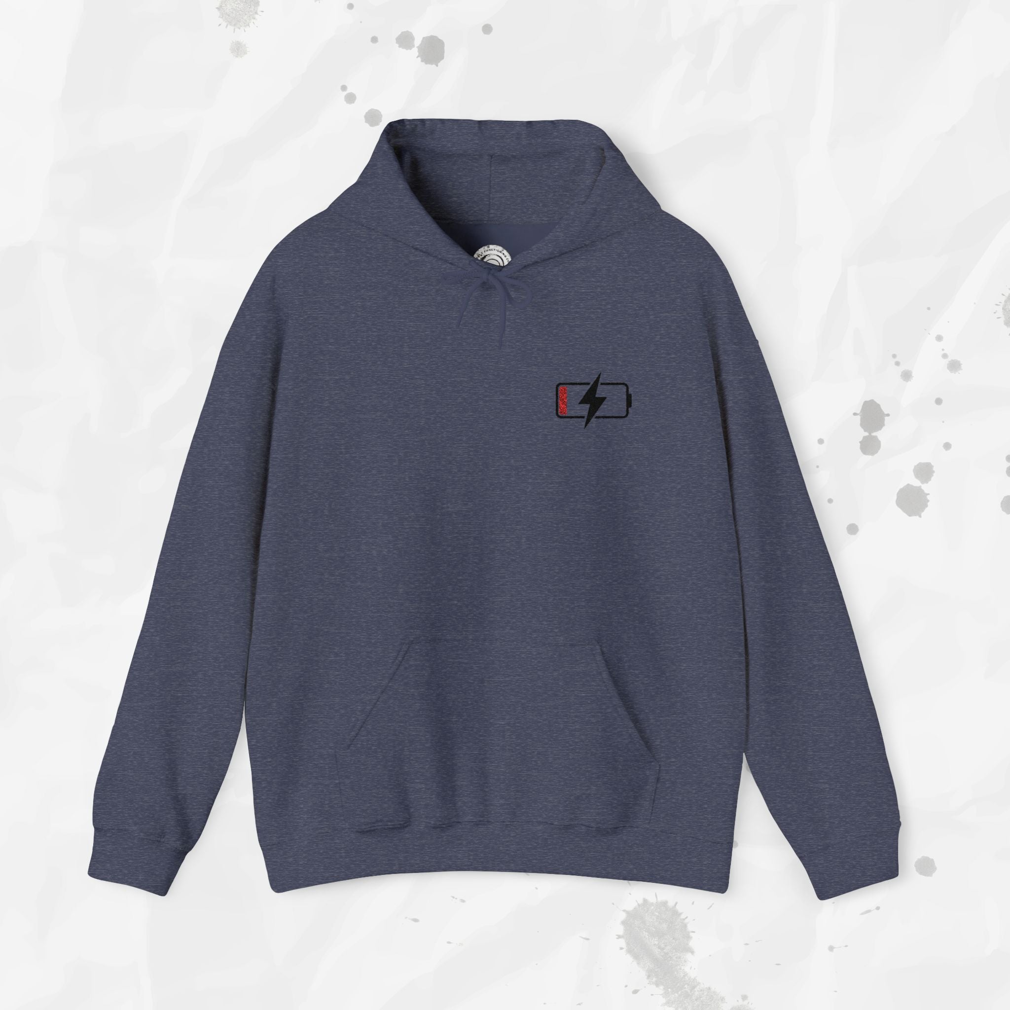 Low Battery – Embroidered Hoodie