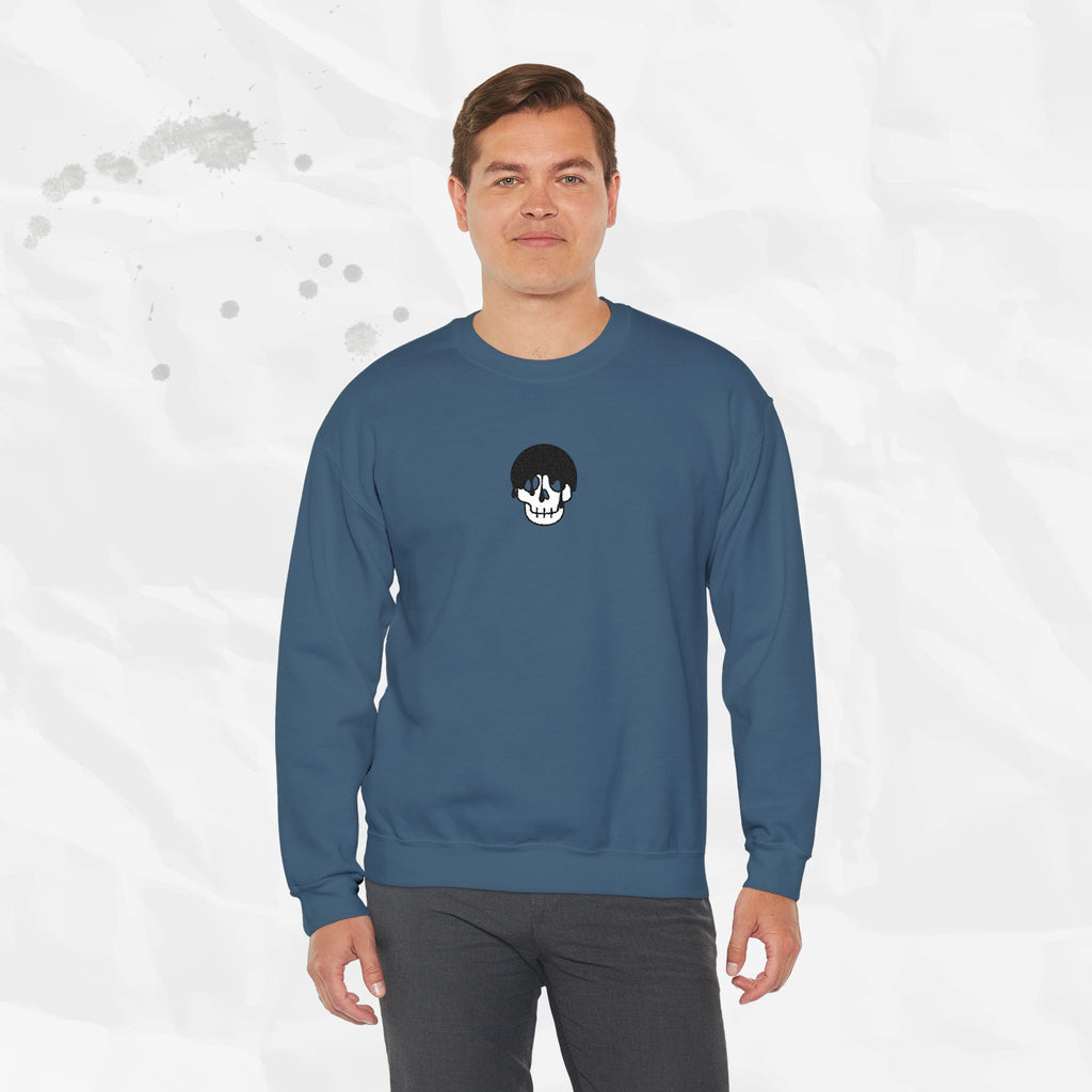 Skull Icon – Embroidered Crewneck Sweatshirt