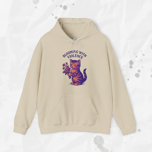 Floreciendo con violencia - Sudadera con capucha