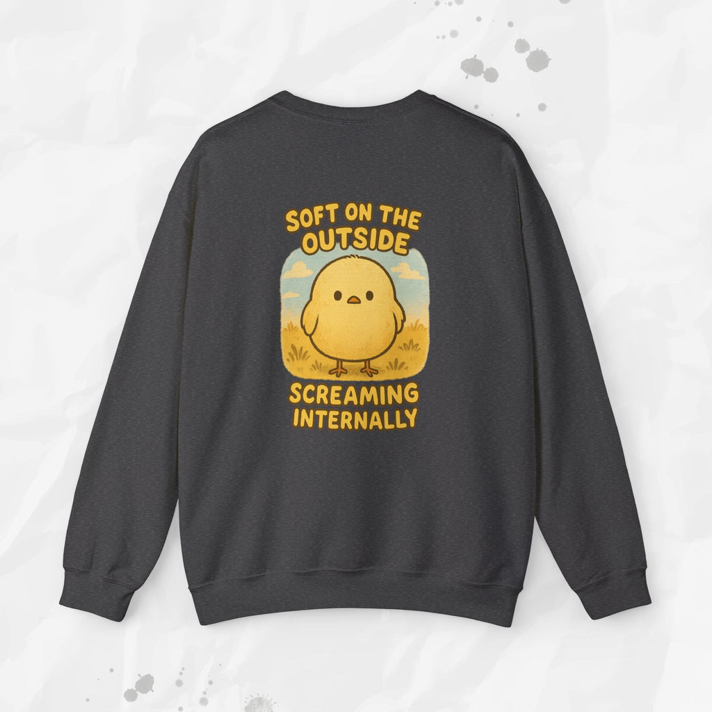 Soft on the Outside Screaming Internally - Crewneck Sweatshirt