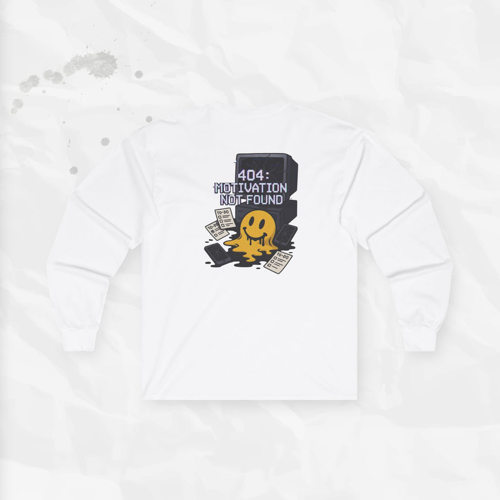 404: Motivation Not Found - Long Sleeve T-Shirt