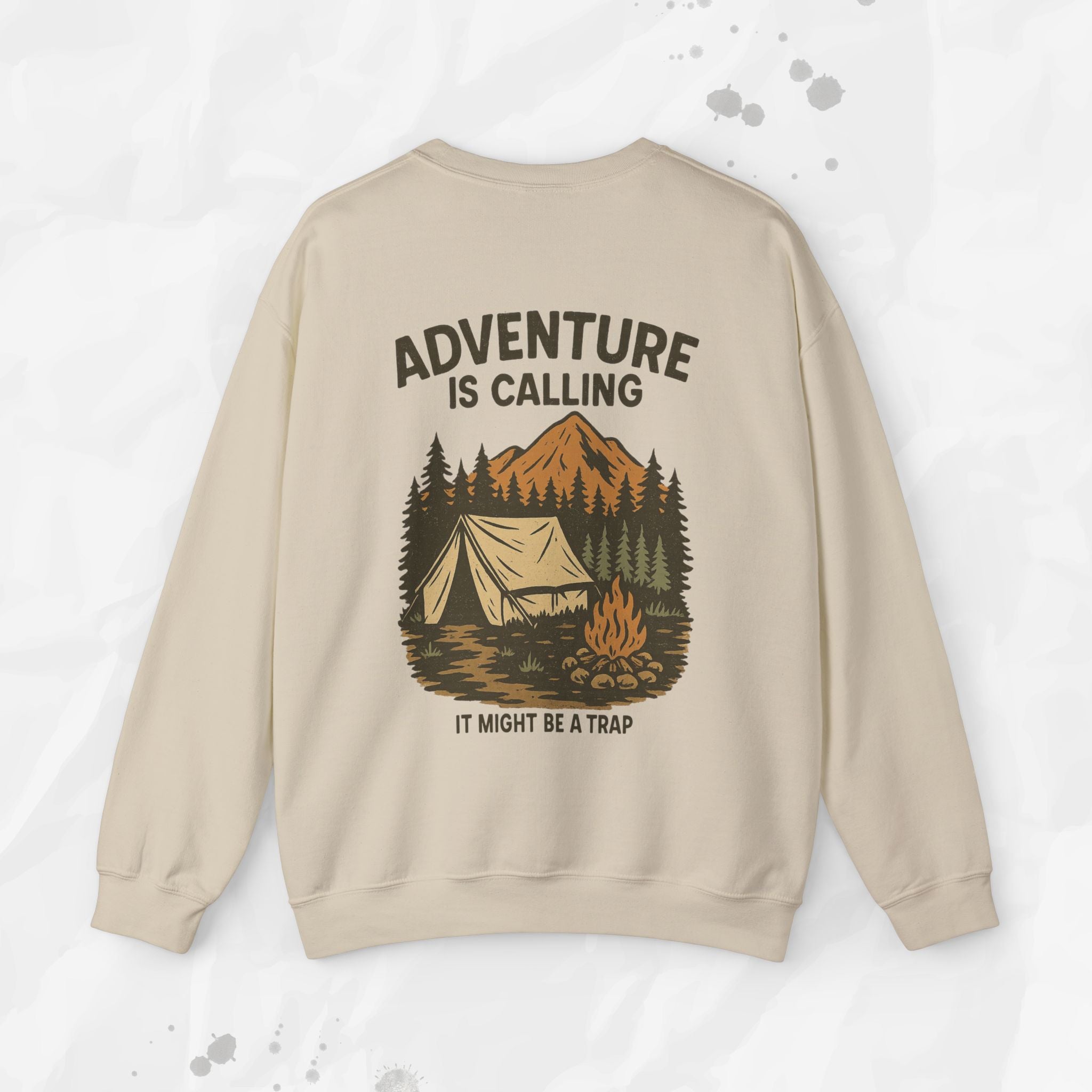 Adventure Is Calling (It Might Be a Trap) – Crewneck Sweatshirt