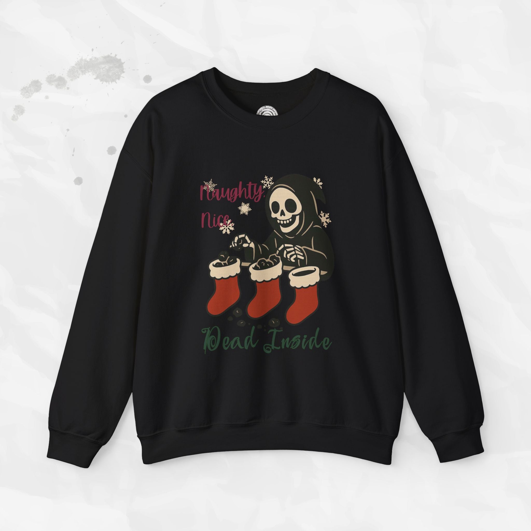 Naughty, Nice, Dead Inside – Crewneck Sweatshirt