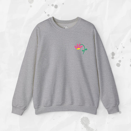 Bloom - Sudadera bordada con cuello redondo
