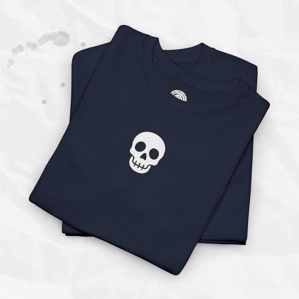 T-shirt brodé à motif tête de mort