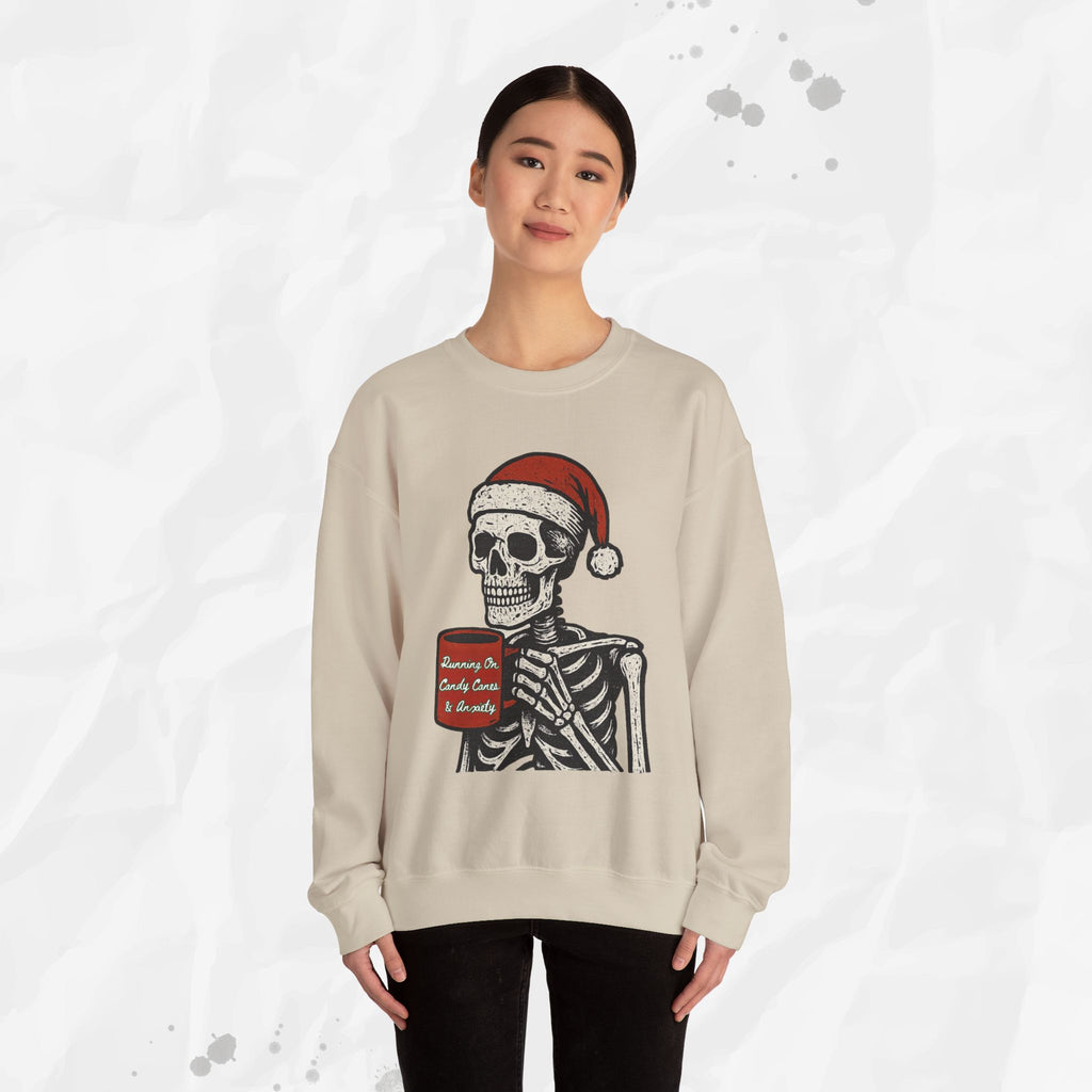 Running on Candy Canes & Anxiety – Crewneck Sweatshirt