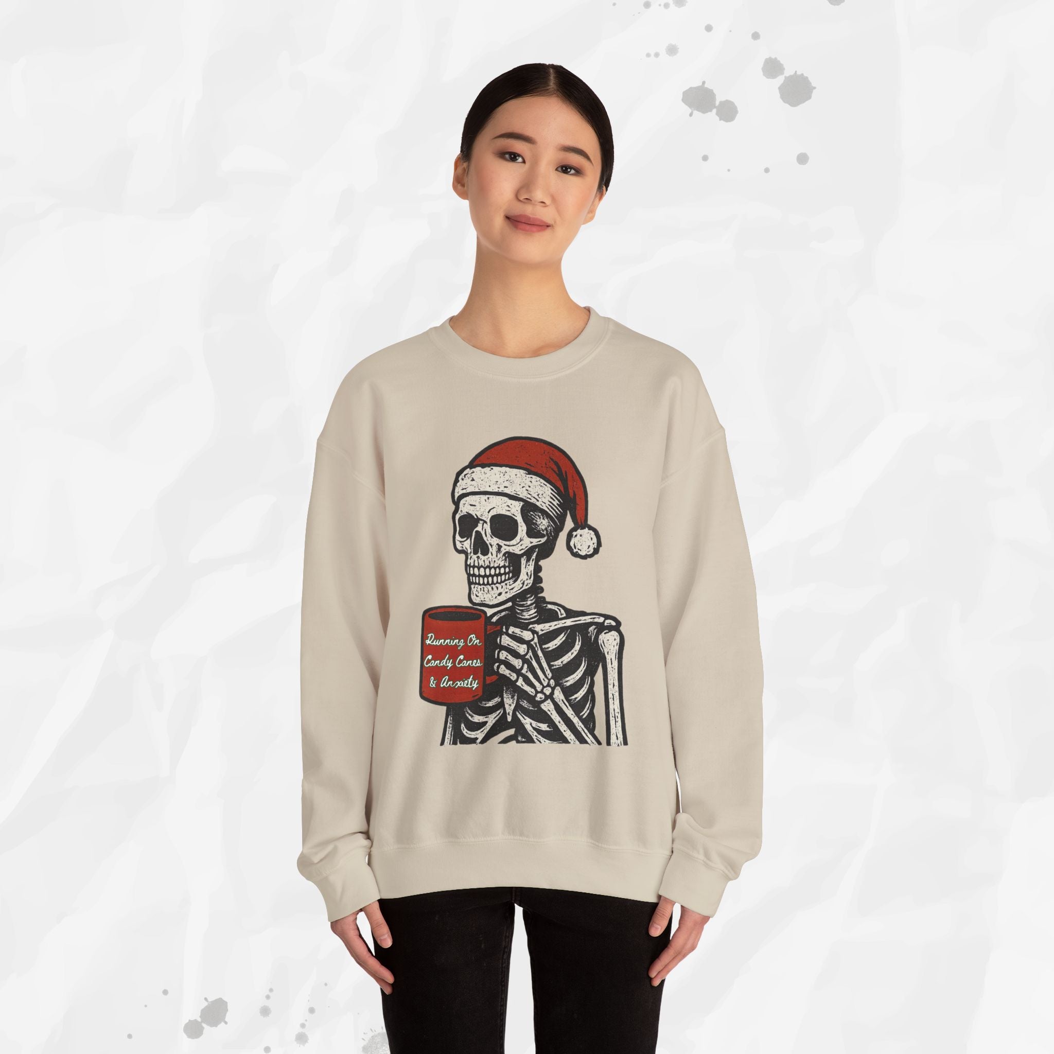 Running on Candy Canes & Anxiety – Crewneck Sweatshirt