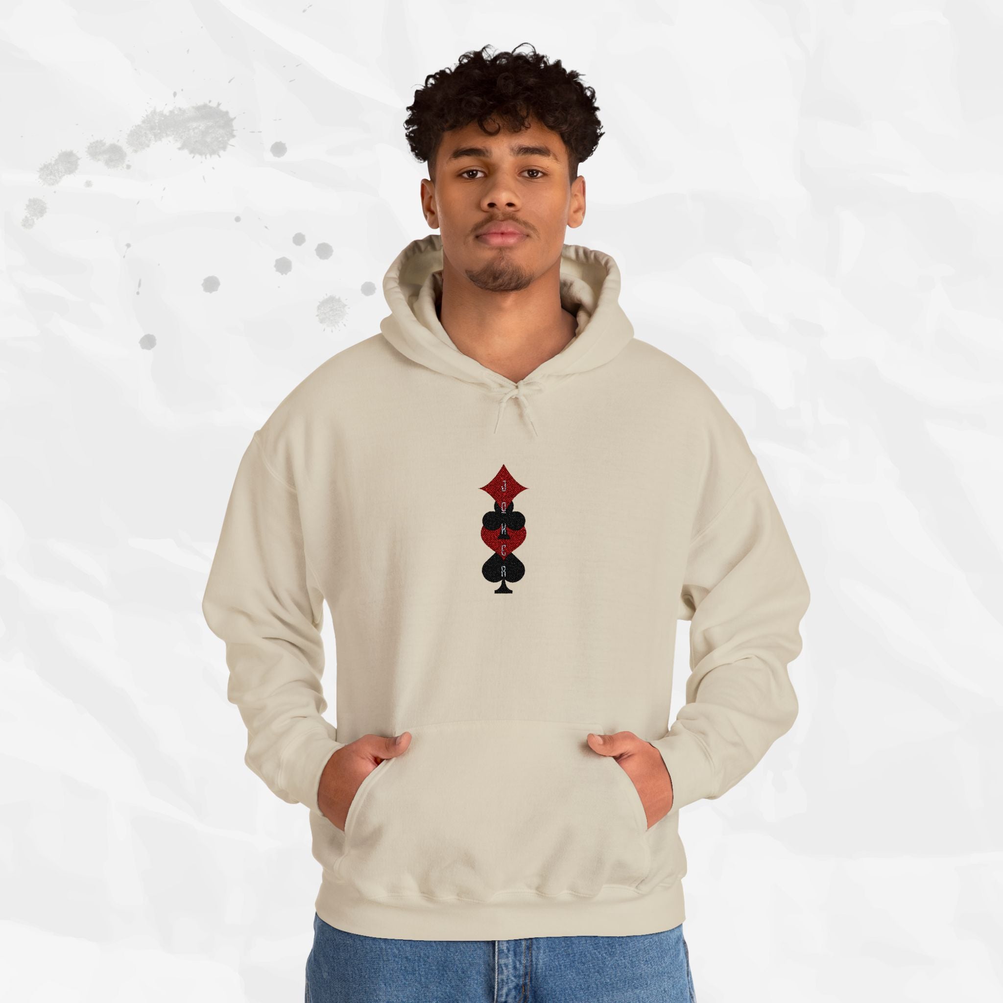 Sweat à capuche brodé Joker