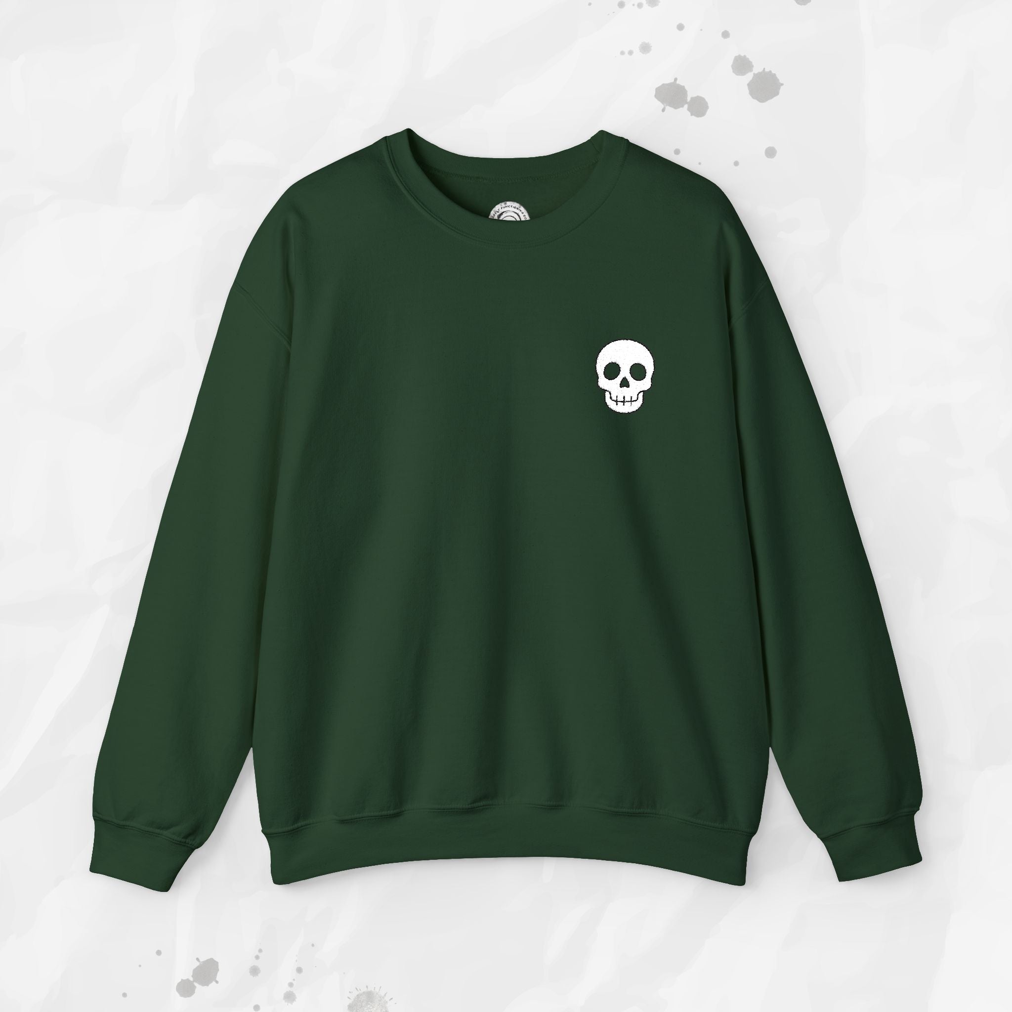 Skull Icon – Embroidered Crewneck Sweatshirt
