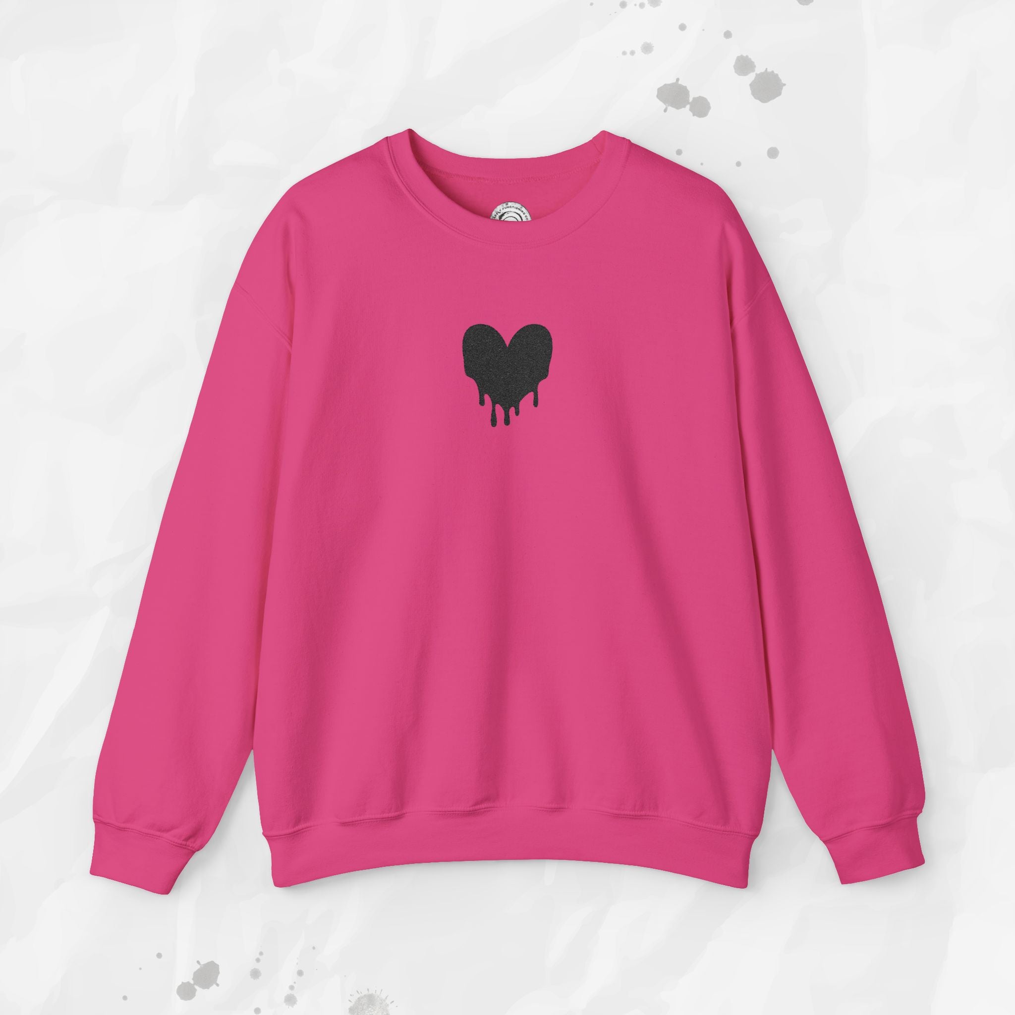 Dripping Heart - Embroidered Crewneck Sweatshirt