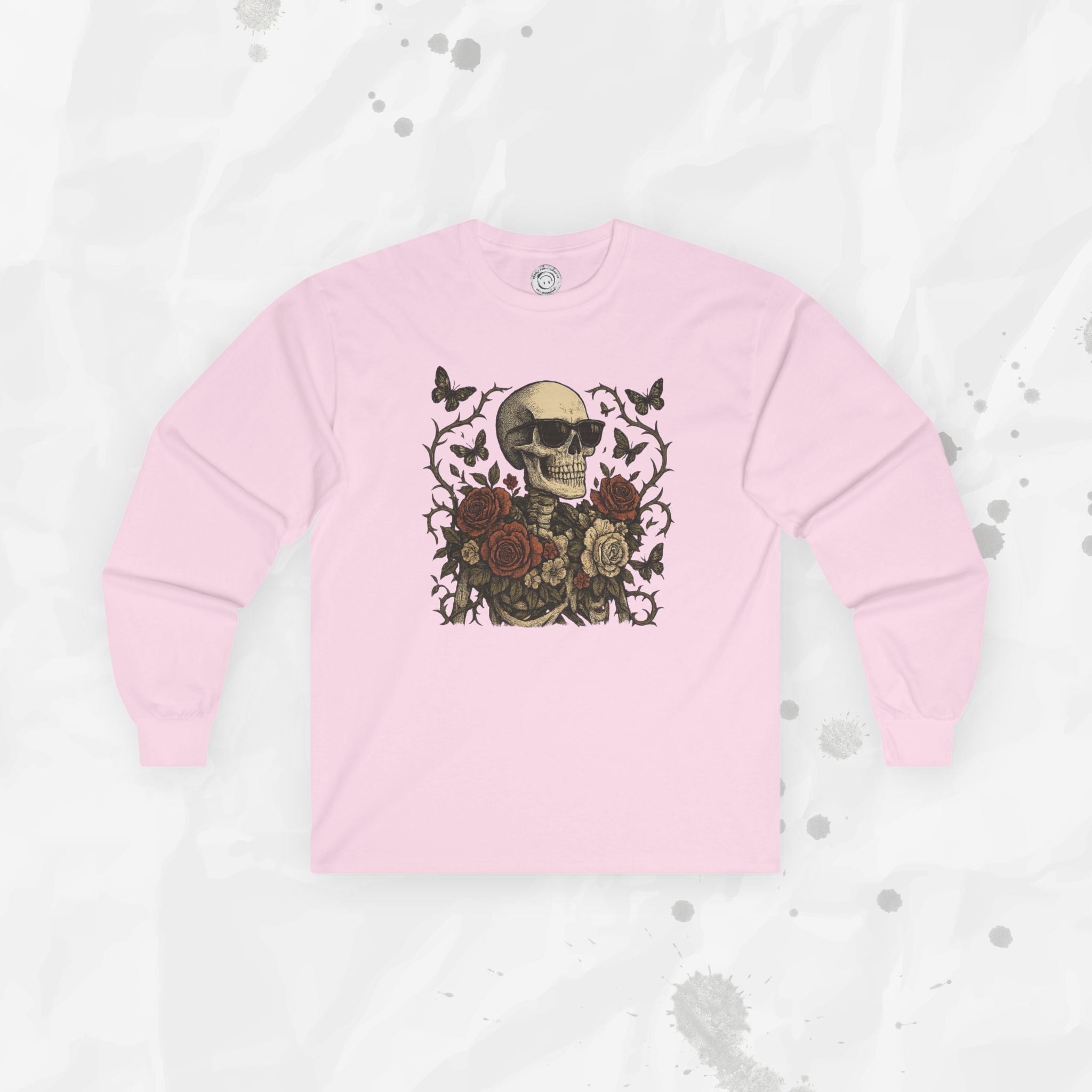 Floral Skull Garden - Long Sleeve T-Shirt