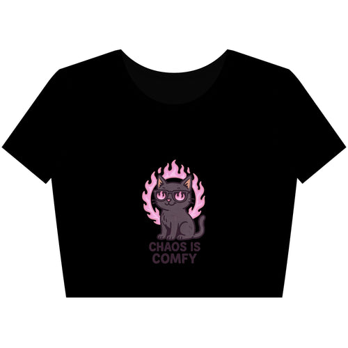 Chaos Is Comfy – Crop Top