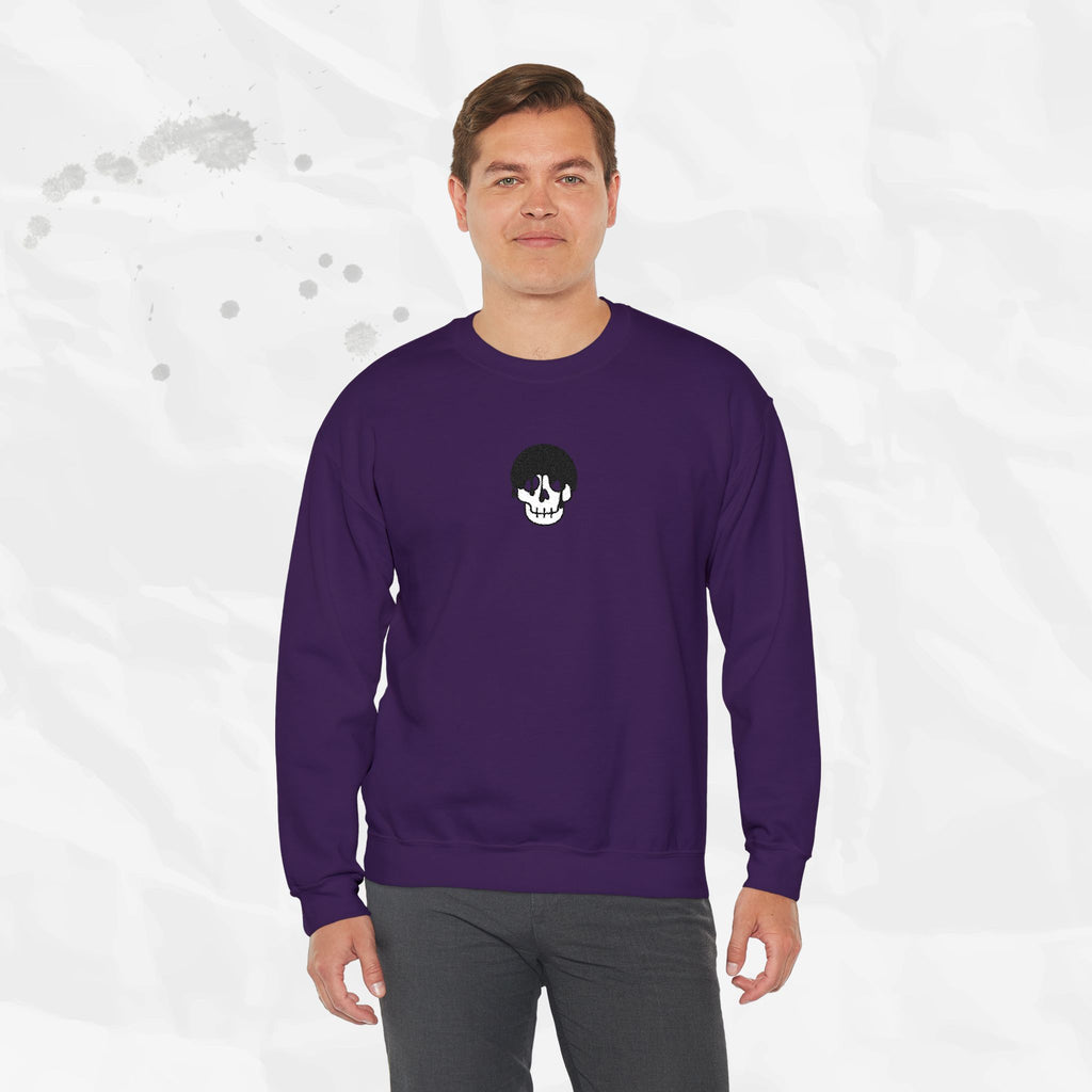Skull Icon – Embroidered Crewneck Sweatshirt