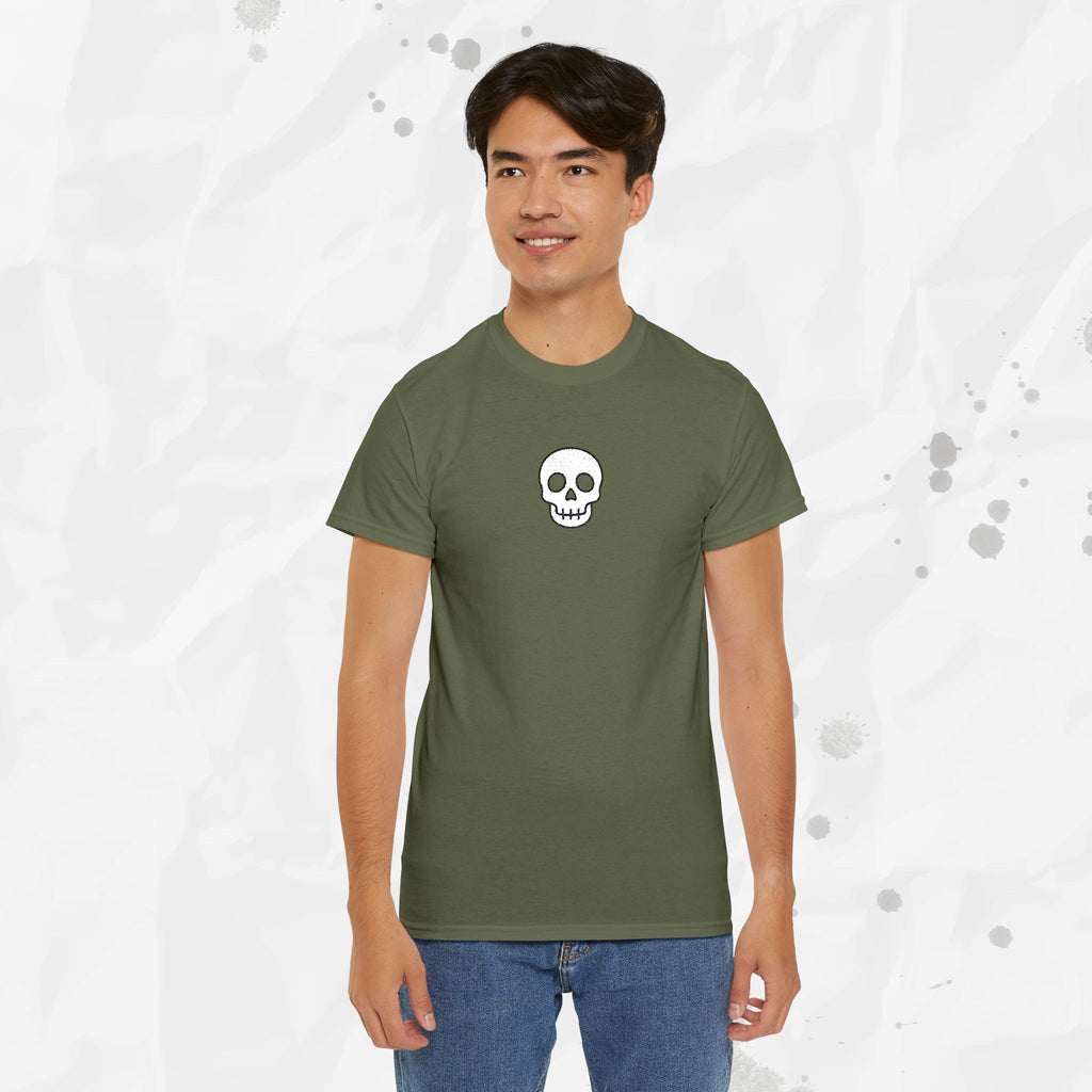 T-shirt brodé à motif tête de mort