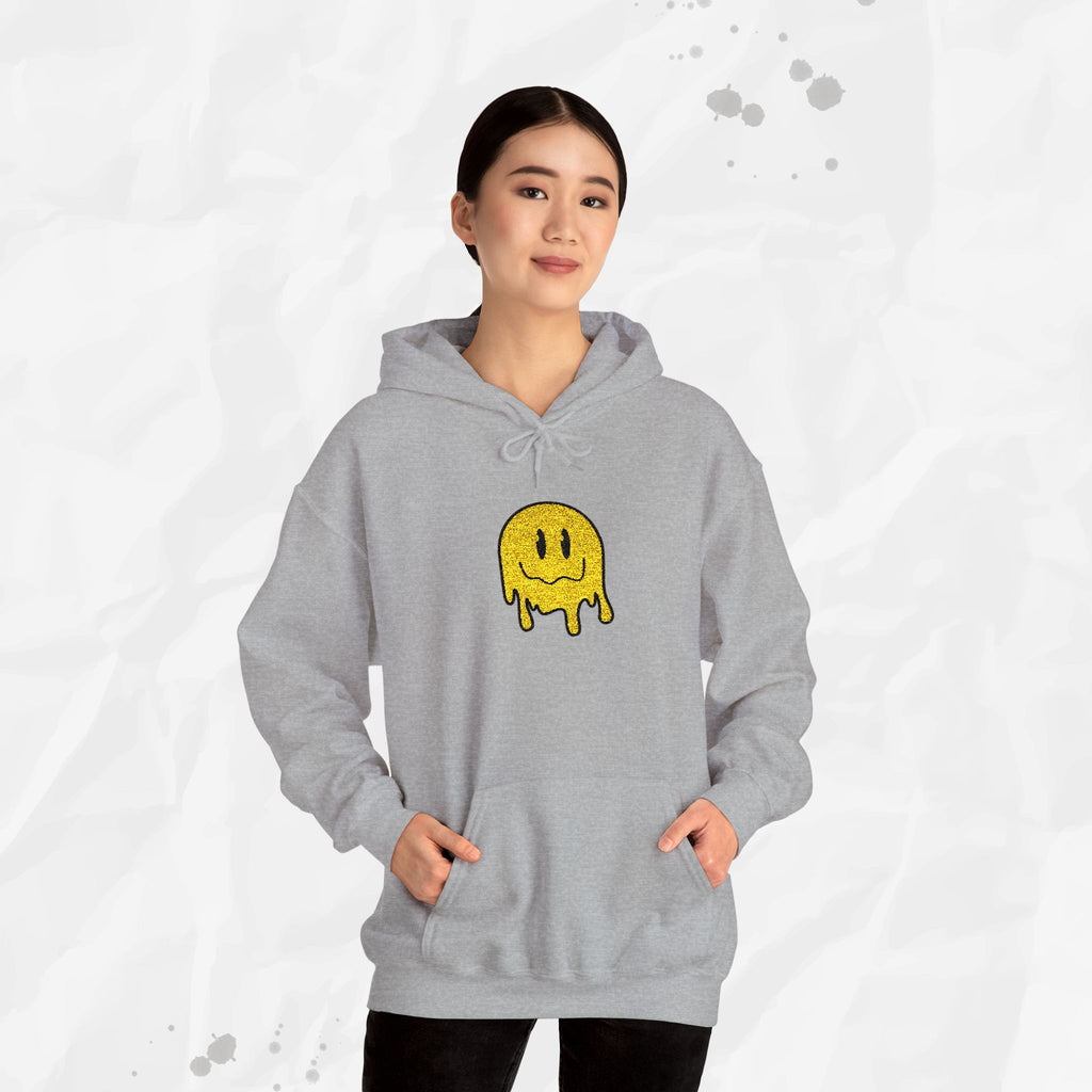 Sweat à capuche brodé Melty Smiley