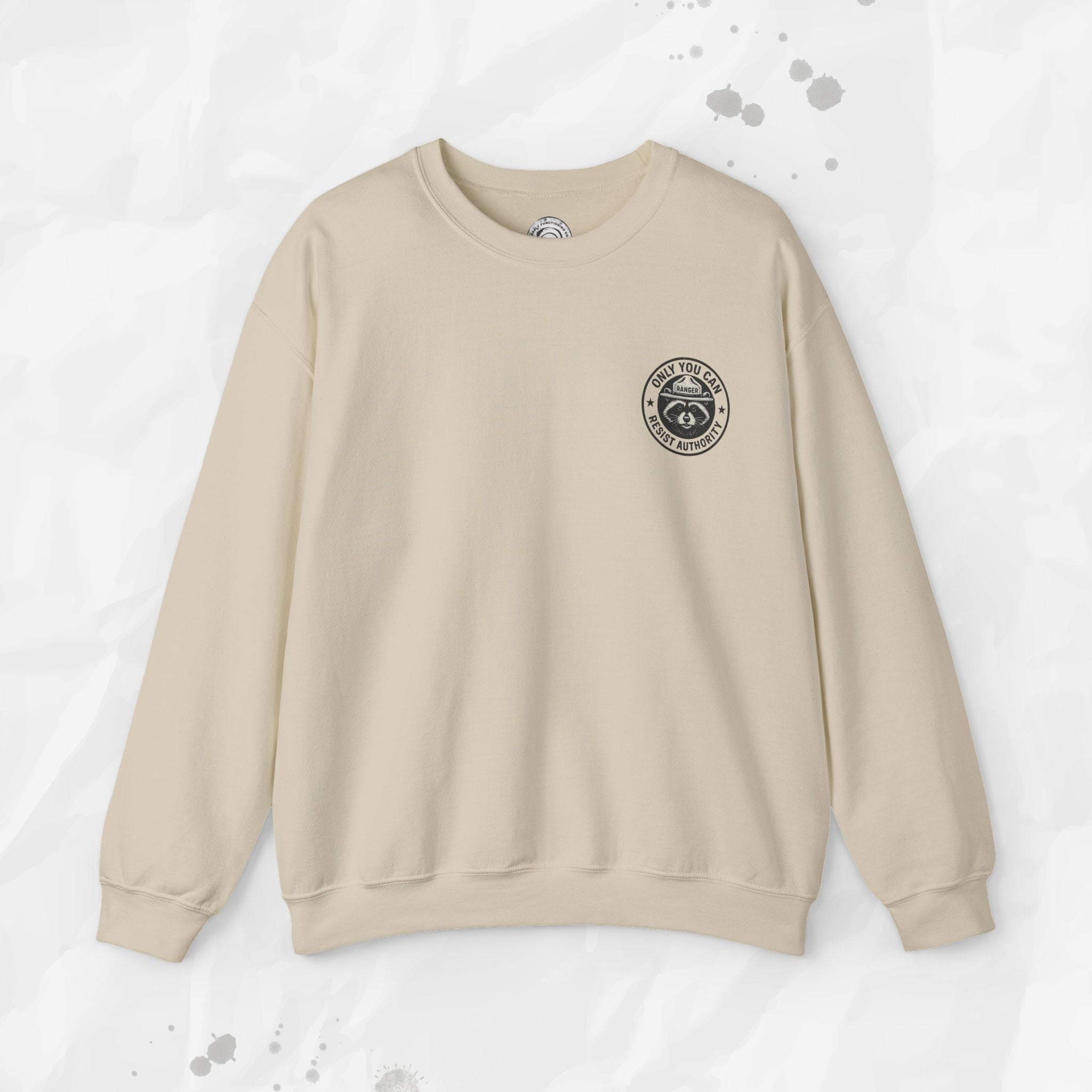Only You Can Resist Authority – Crewneck Sweatshirt (Pocket Print)