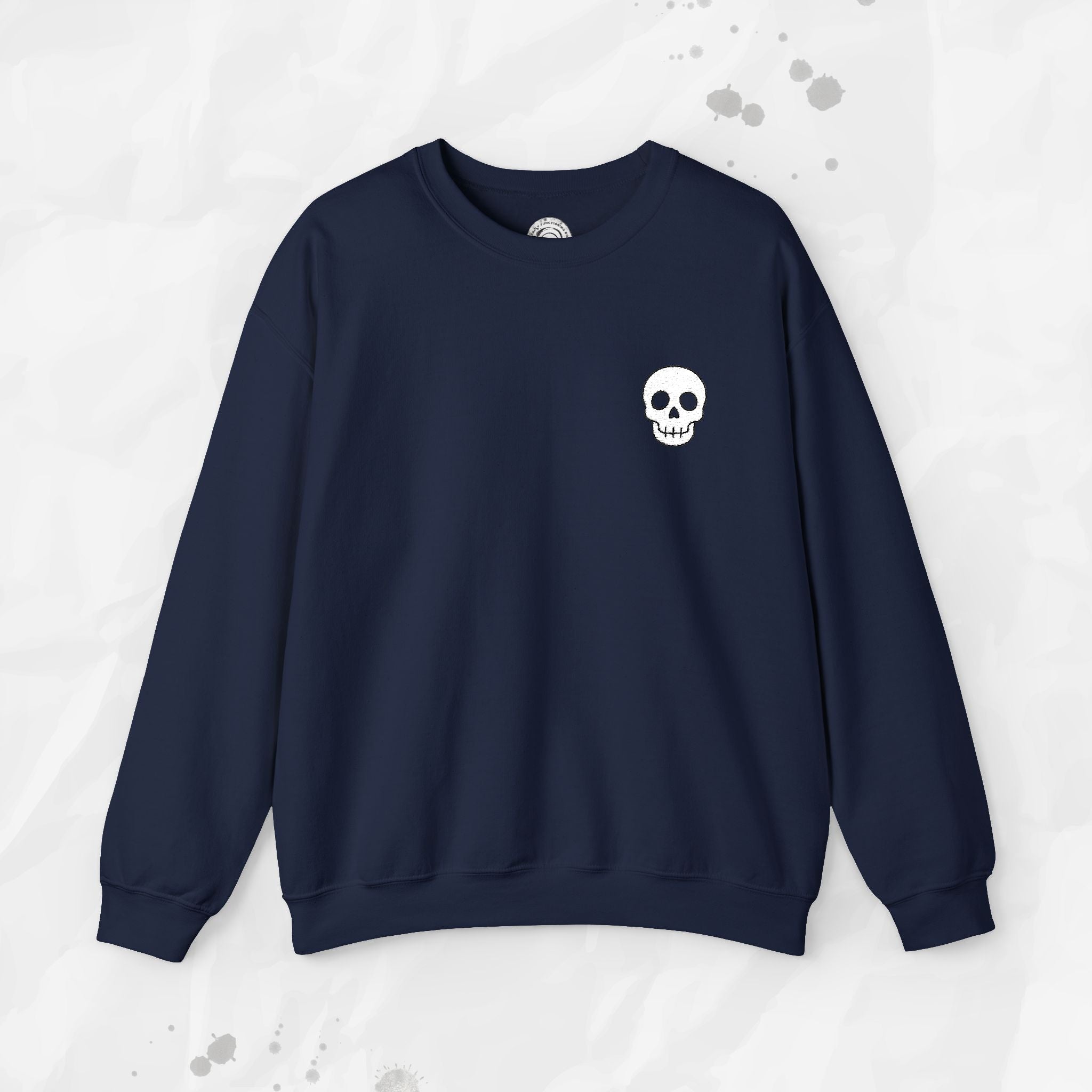 Skull Icon – Embroidered Crewneck Sweatshirt